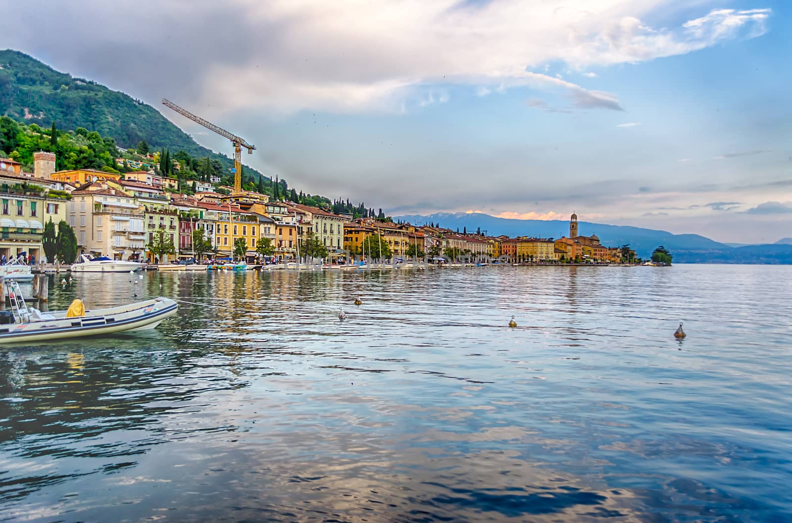 View of Salo Town, lakeside, Lake Garda, Italy
