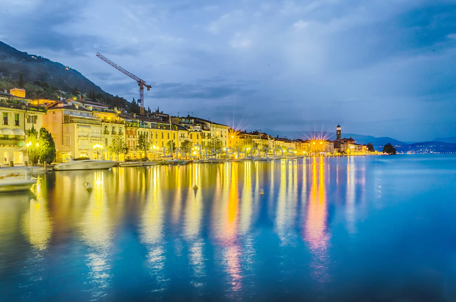 View of Salo Town, lakeside, Lake Garda, Italy