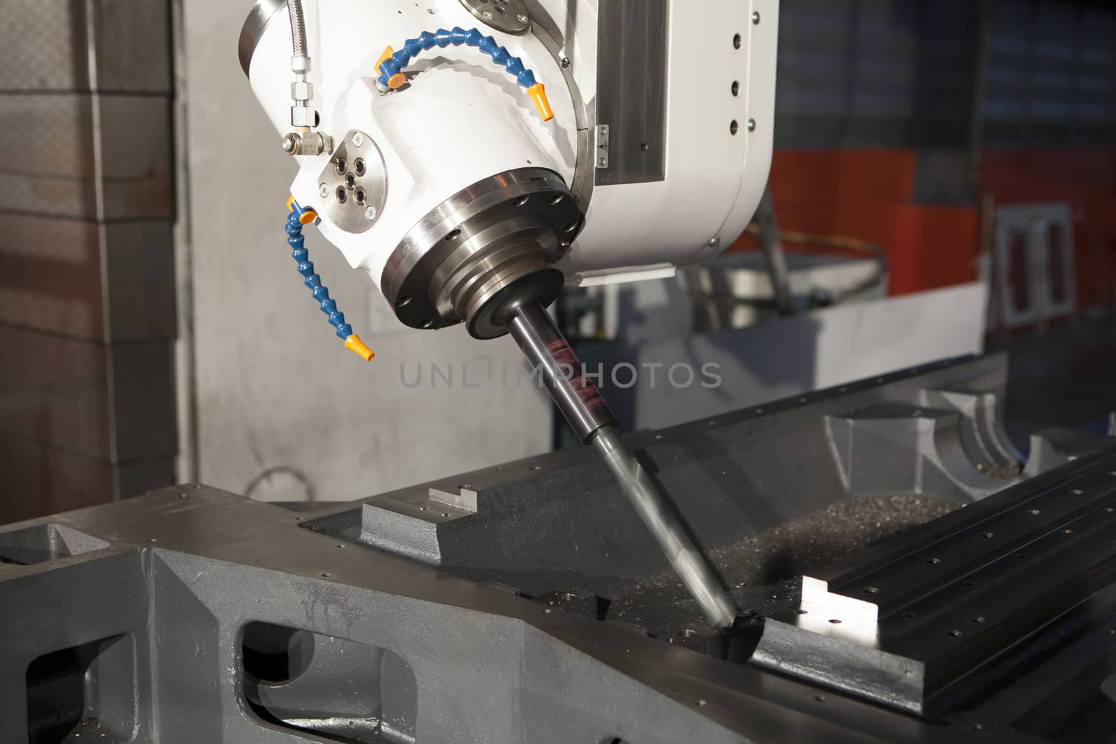 Metal drill. Metal industrial machines and tools