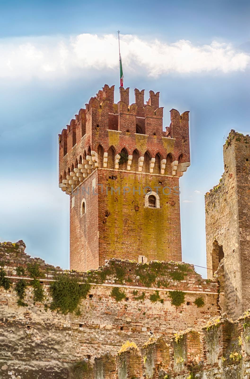 Scaliger Castle at Lazise, Lake Garda, Verona, Italy