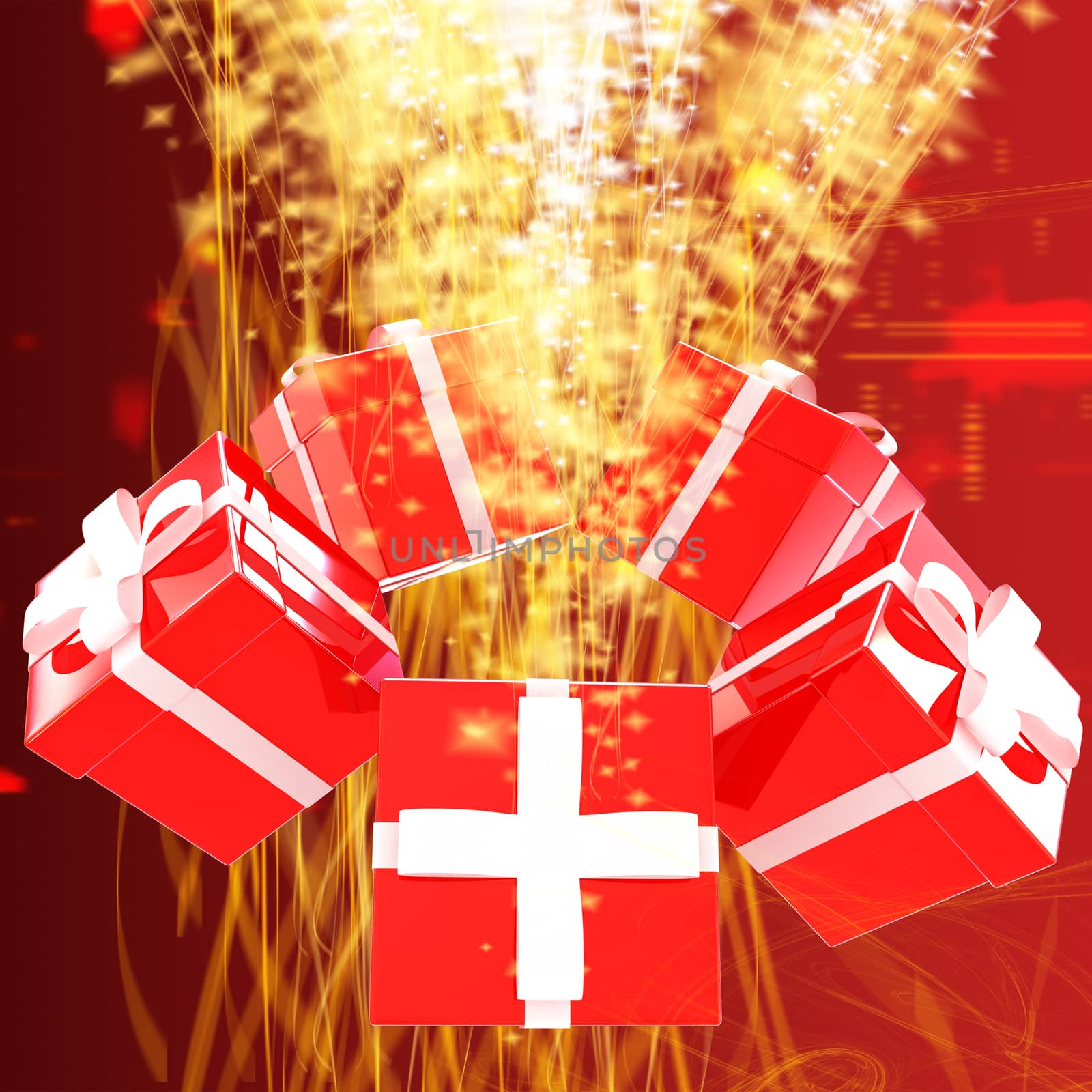 Holiday gifts background 