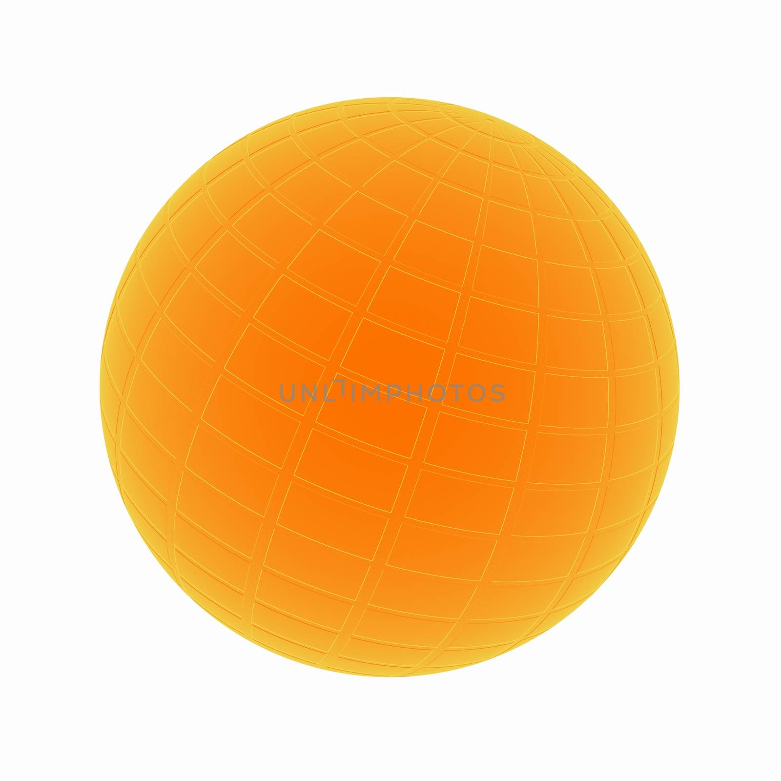 Sphere isolated on white. Illustration for your design. 