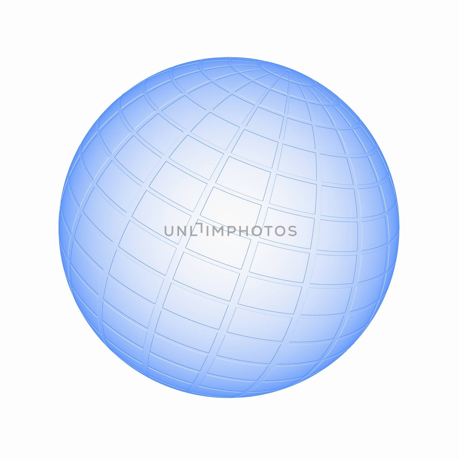 Sphere isolated on white. Illustration for your design. 