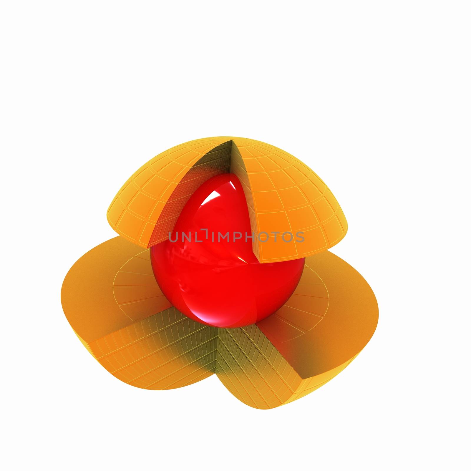 Abstract globe symbol, isolated icon, business concept 