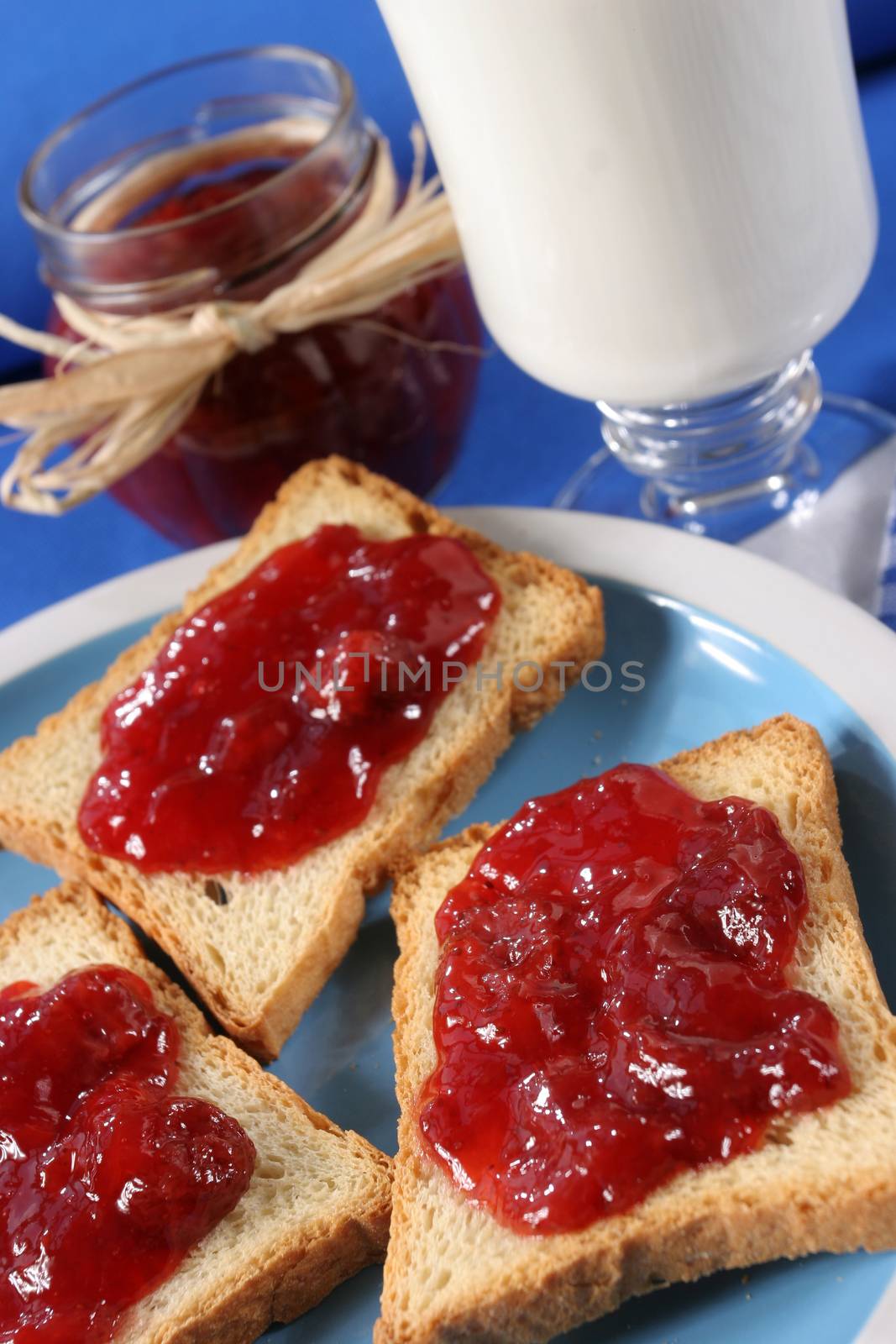 Toast with jam fruit by robert_przybysz