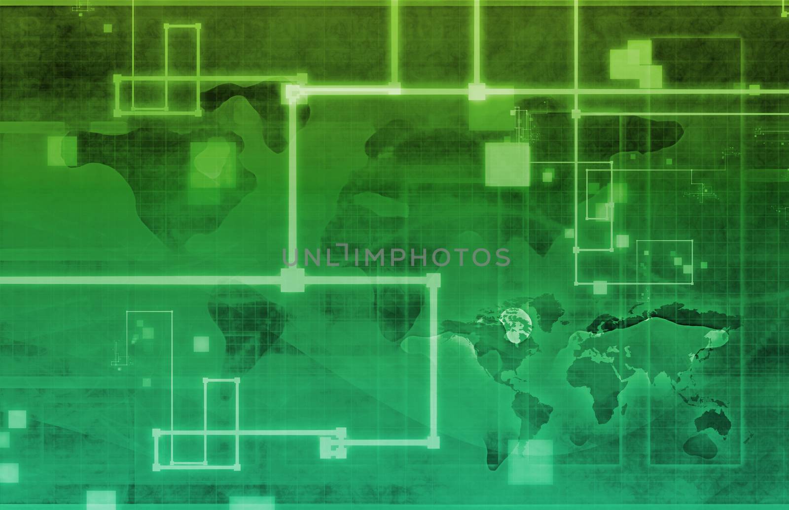 Connected Network System Worldwide Technology as Art