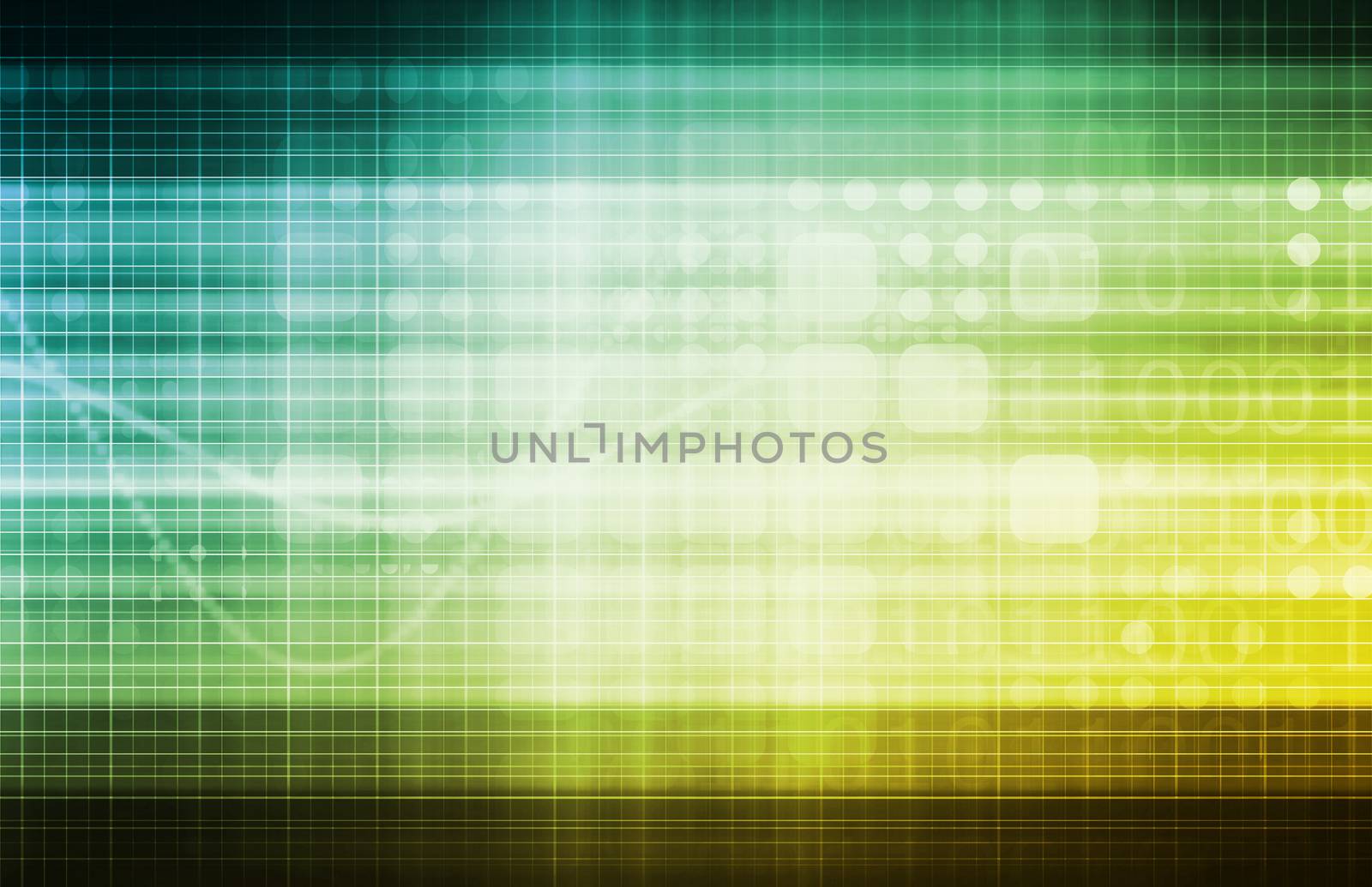 Conceptual Business Chart Background with Technology Art