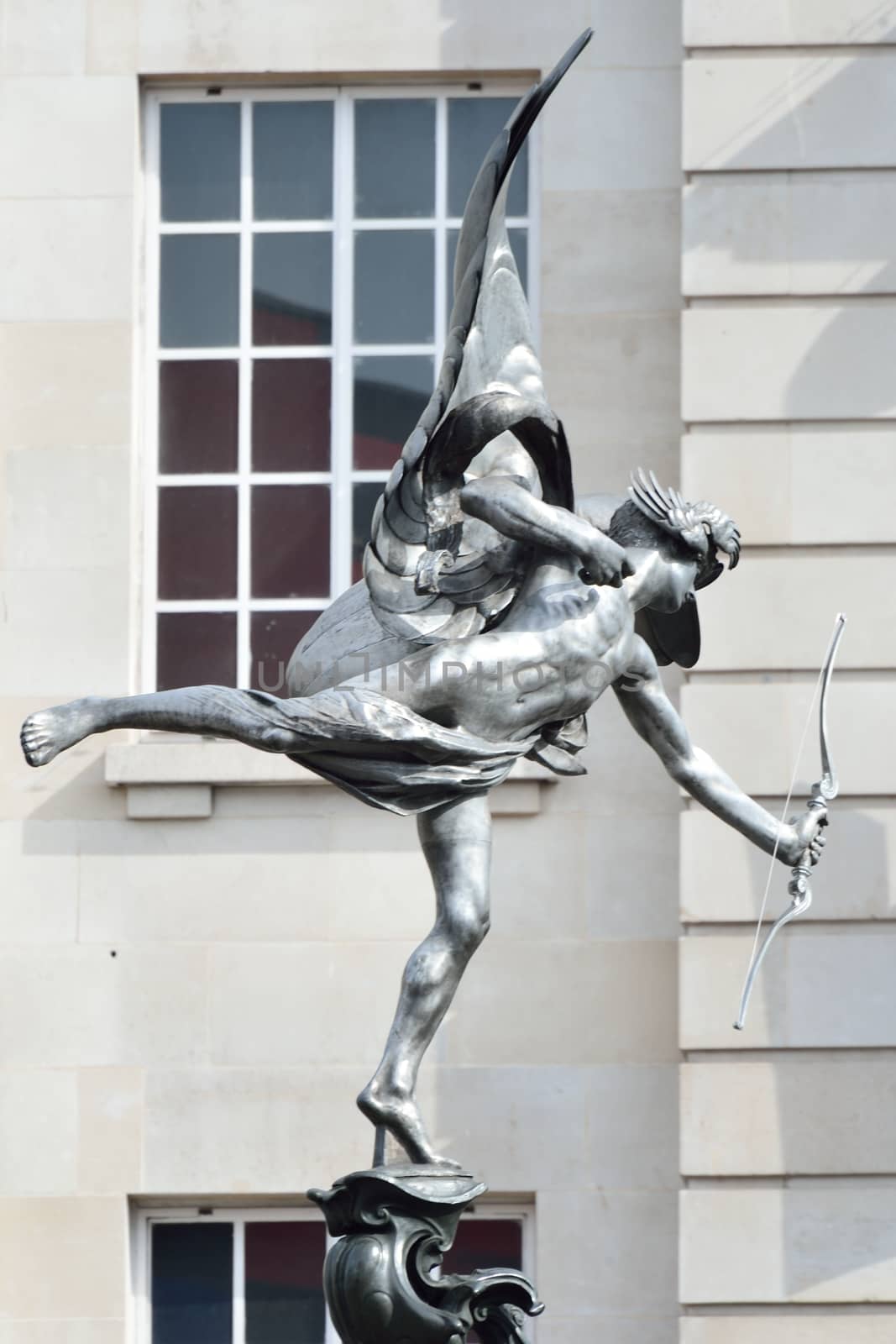 Eros statue with Building background