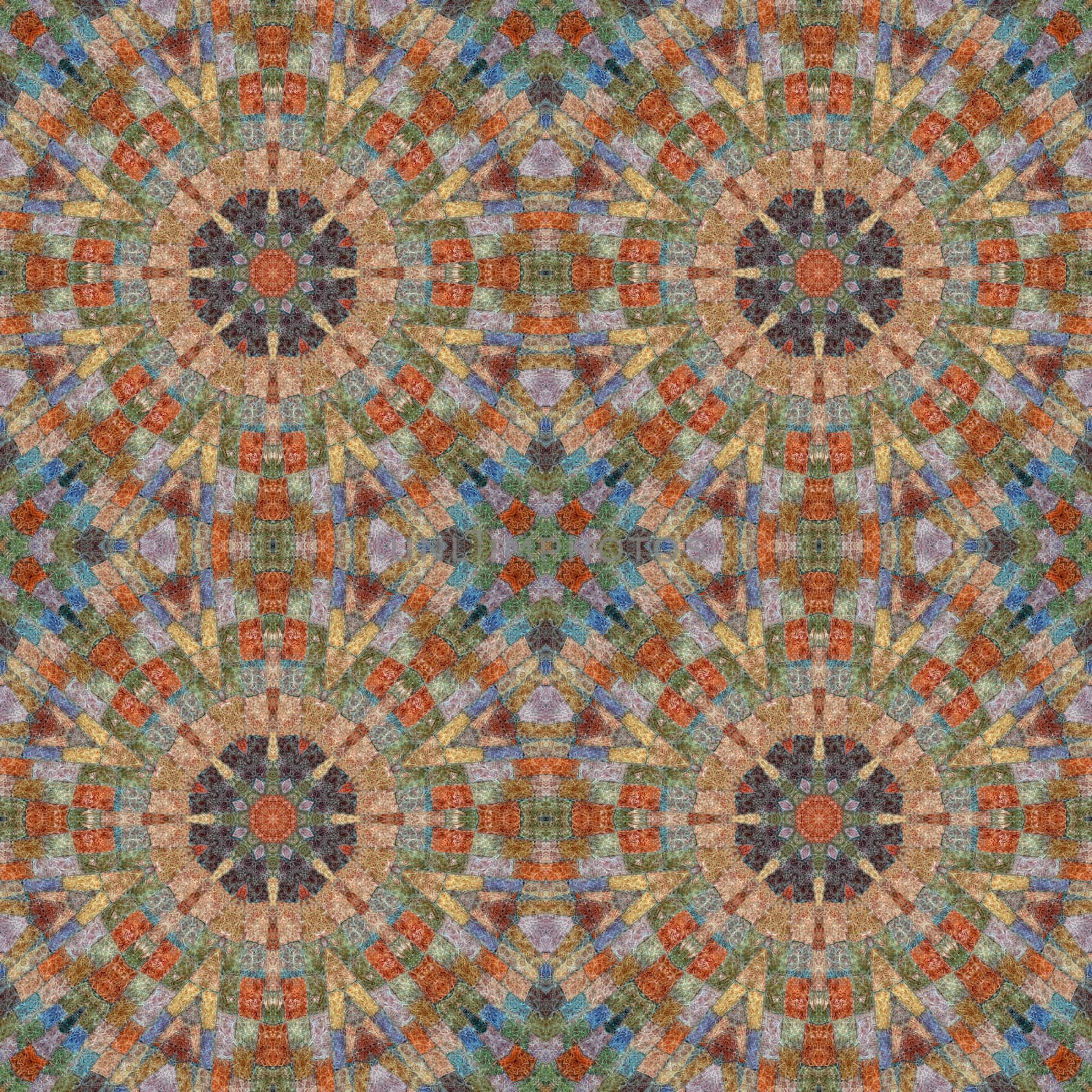 Seamless pattern, mosaic of  fabric by alexcoolok