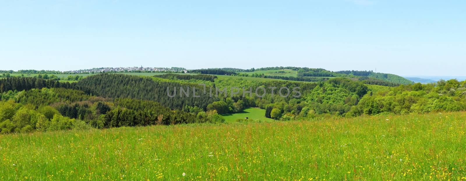 Landschaft bei Monzelfeld Im Hunsrück Panorama