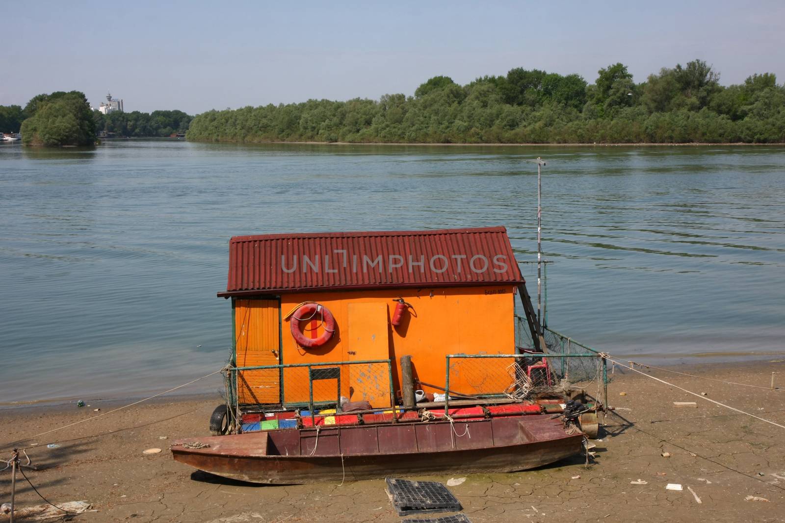 Cottage on the confluence of Sava river to Danube in Belgrade,Serbia
