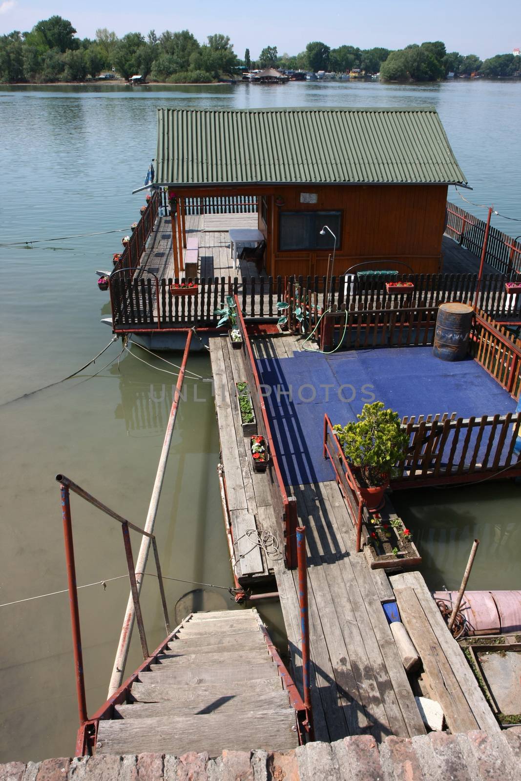 Cottage on the confluence of Sava river to Danube in Belgrade,Serbia