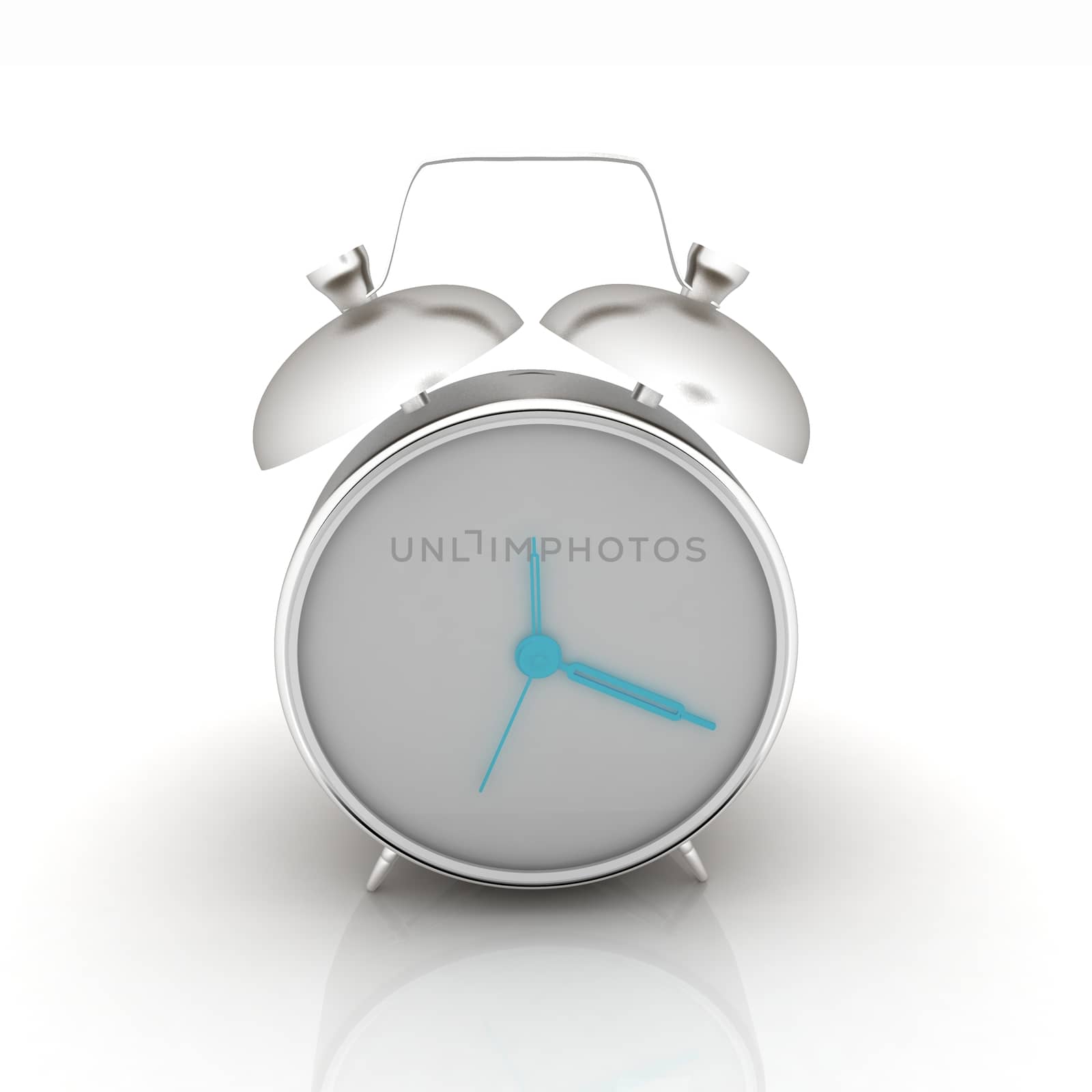 Alarm clock on a white background