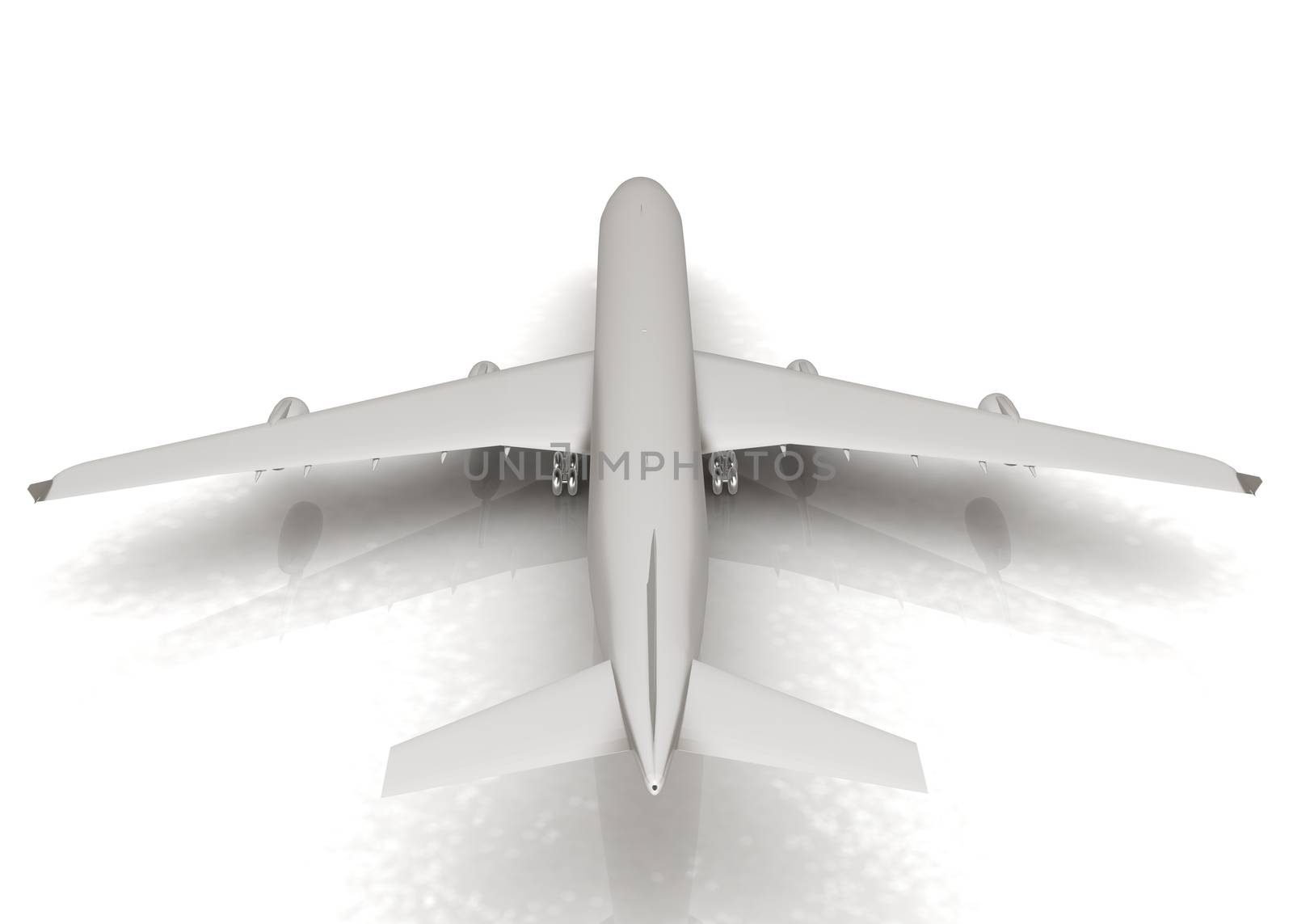 Airplane on a white background