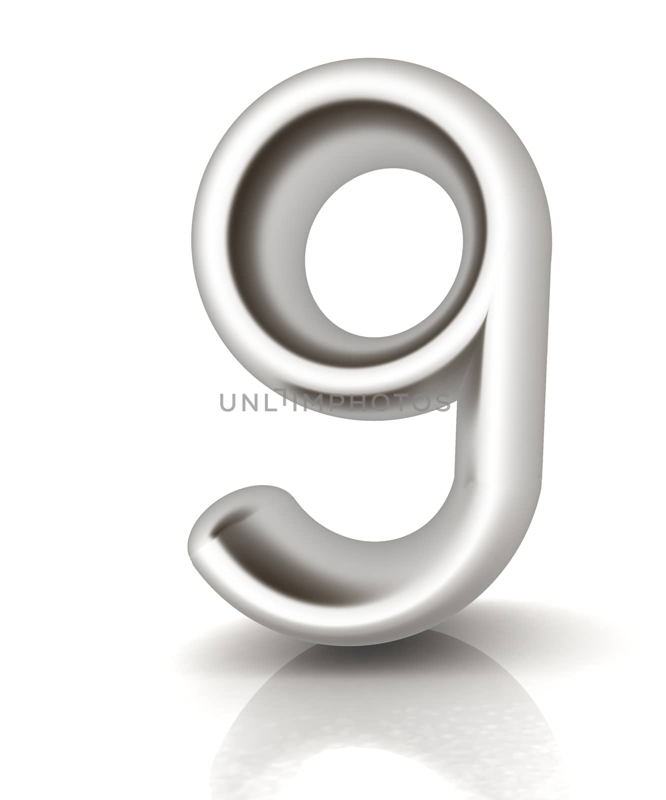 Number "9"- nine on white background