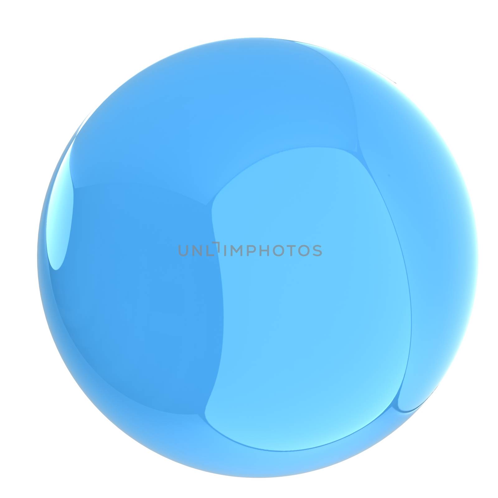 Glossy blue sphere