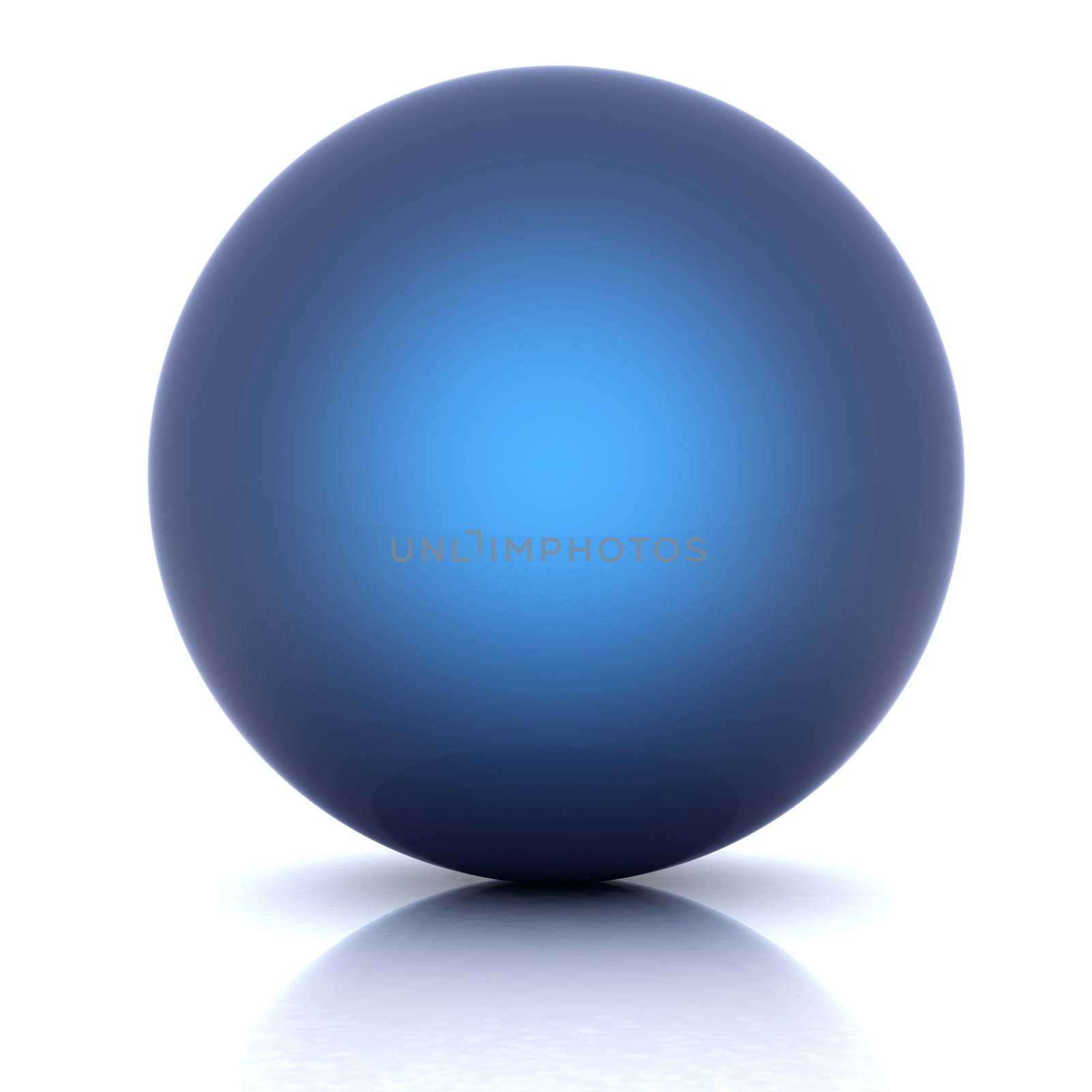 Blue metallic sphere