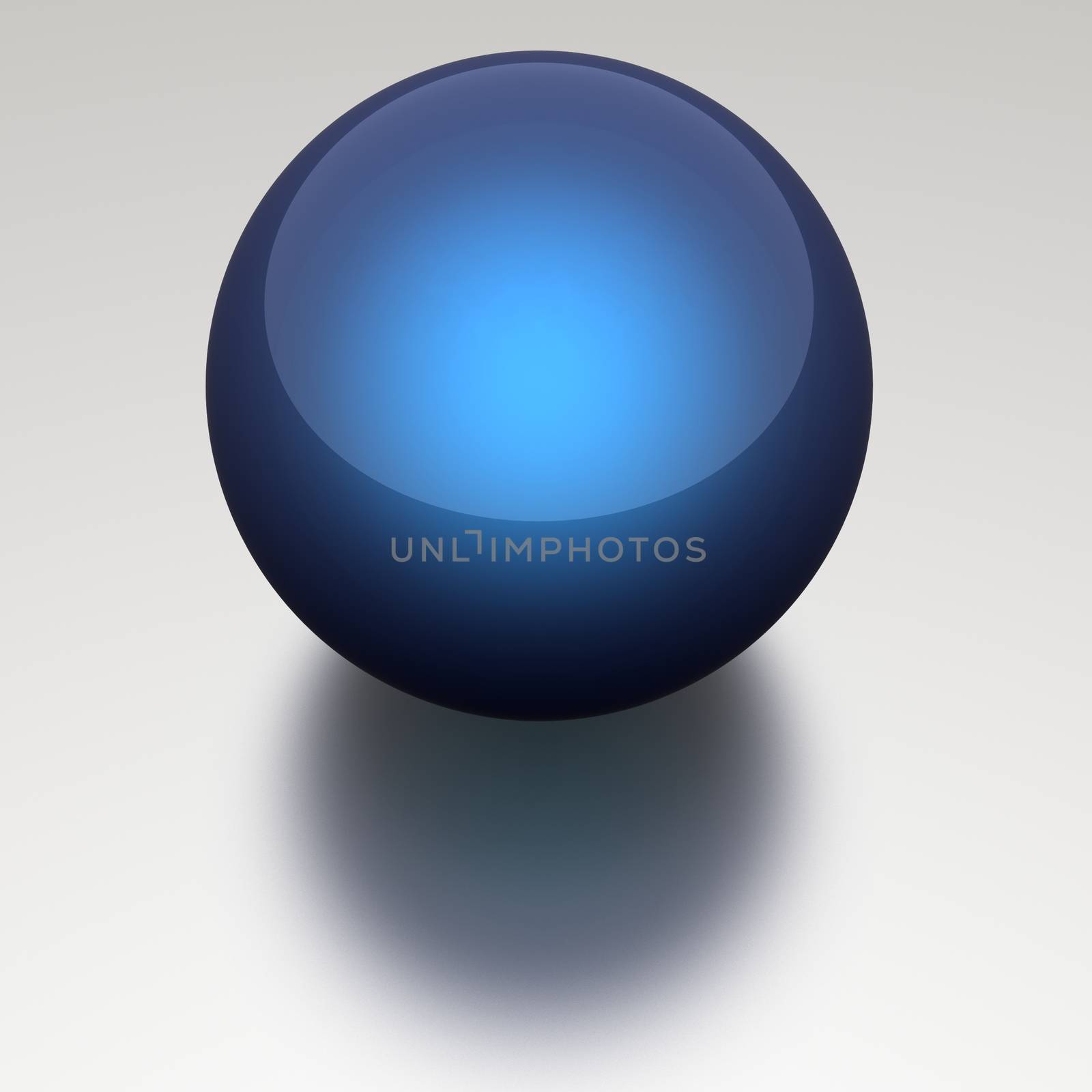 Blue metallic sphere