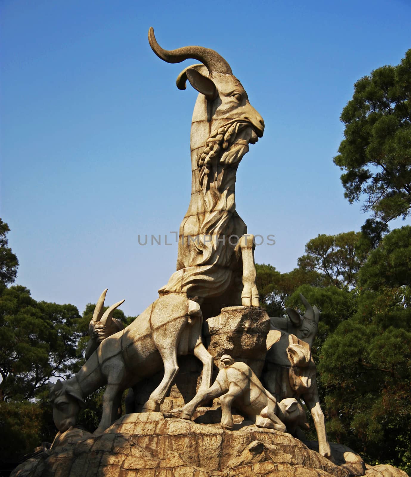 Five goats statue in Guangzhou city China
