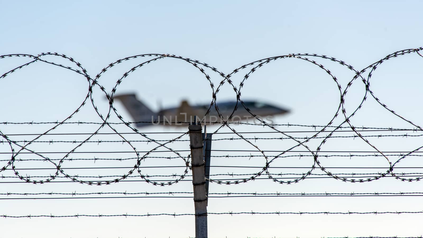 barbed wire in the vicinity of the airport