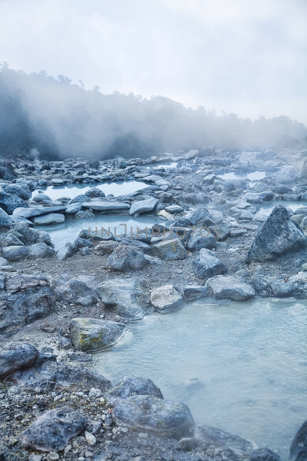 Photo of hot spring in Indonesian vulcano aerea