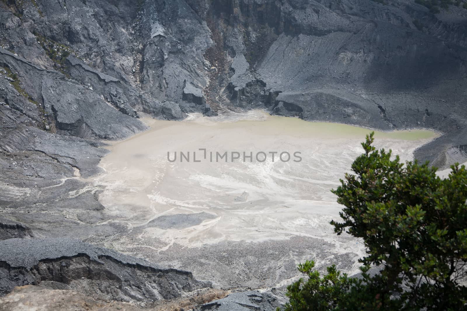 Landscape with old Indonesian volcano in Bali