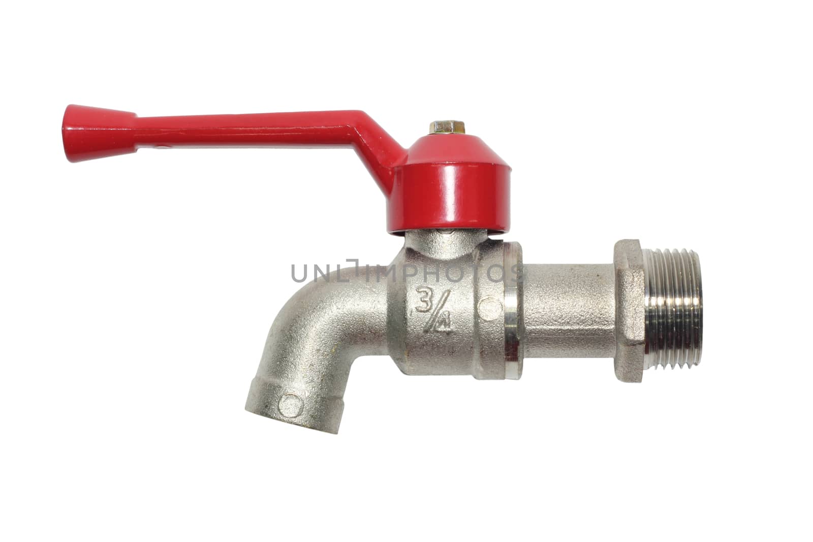 isolated white background Water metal valves