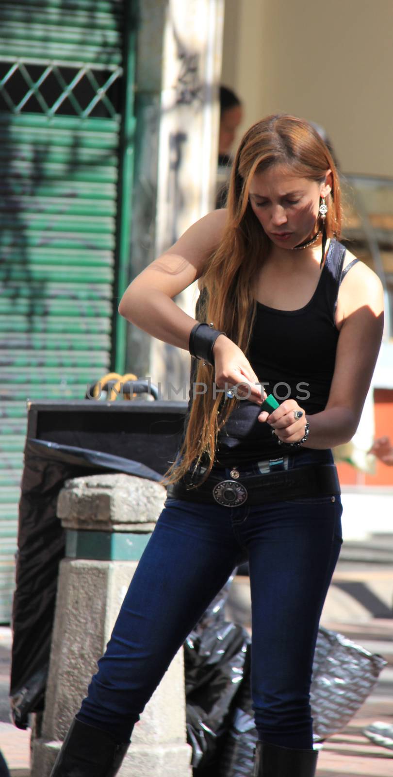 A young lady at a market in Bogota, Columbia
03 May 2014
No model release
Editorial only