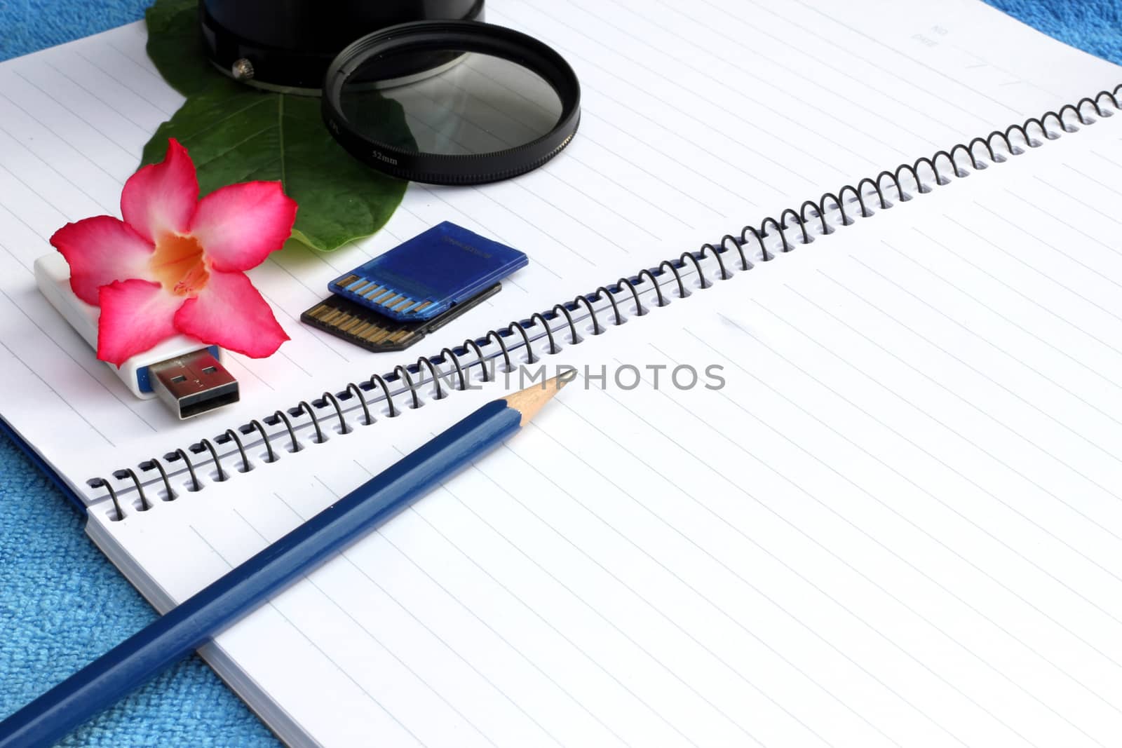 Accessories for traveler and photographer concept