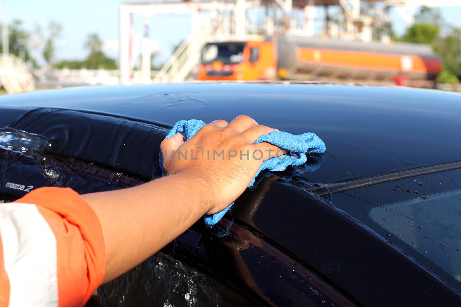 A Hand washing car with by ZONETEEn