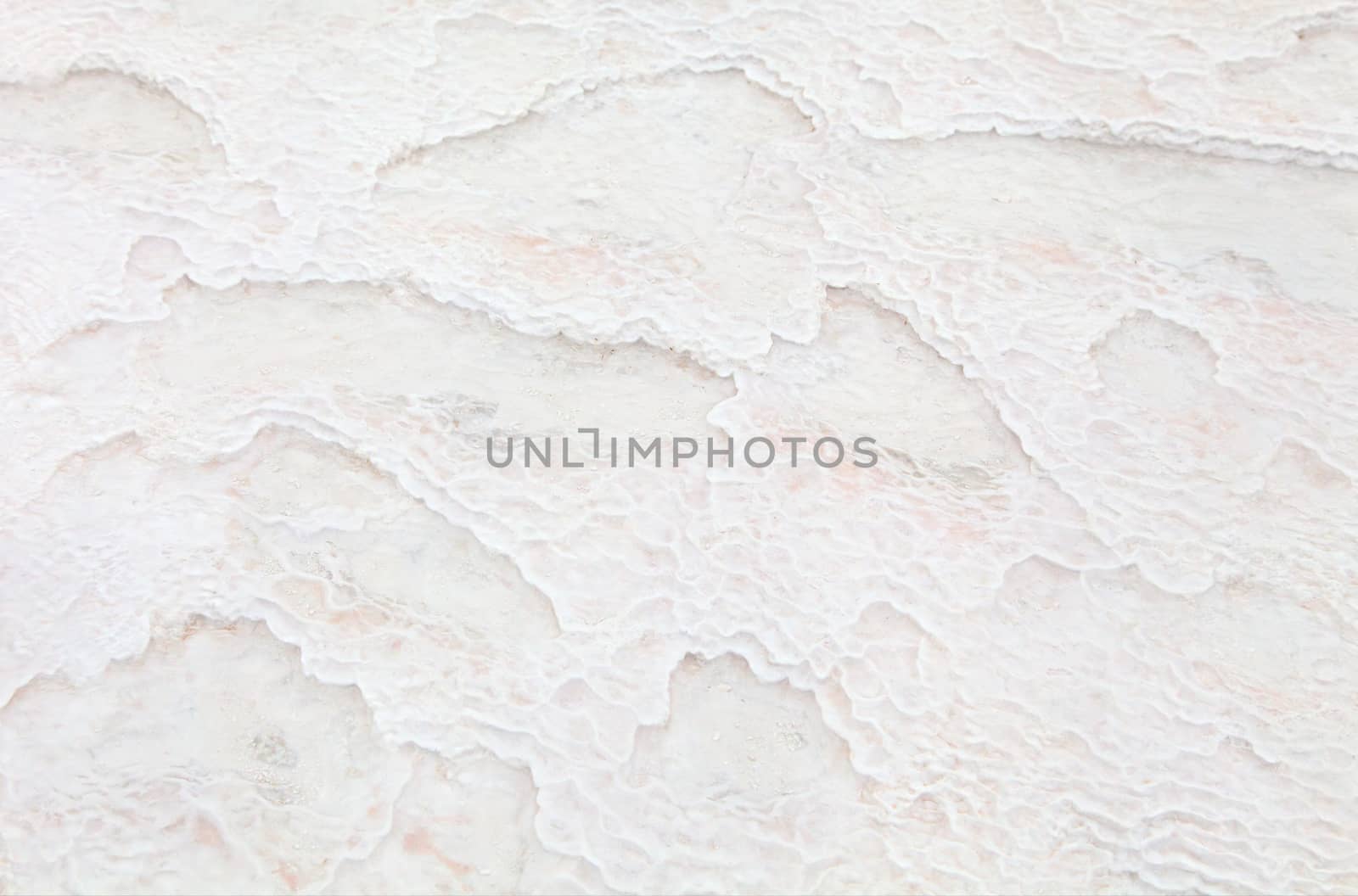 Close-up of limestone travertine in Pamukkale, Turkey