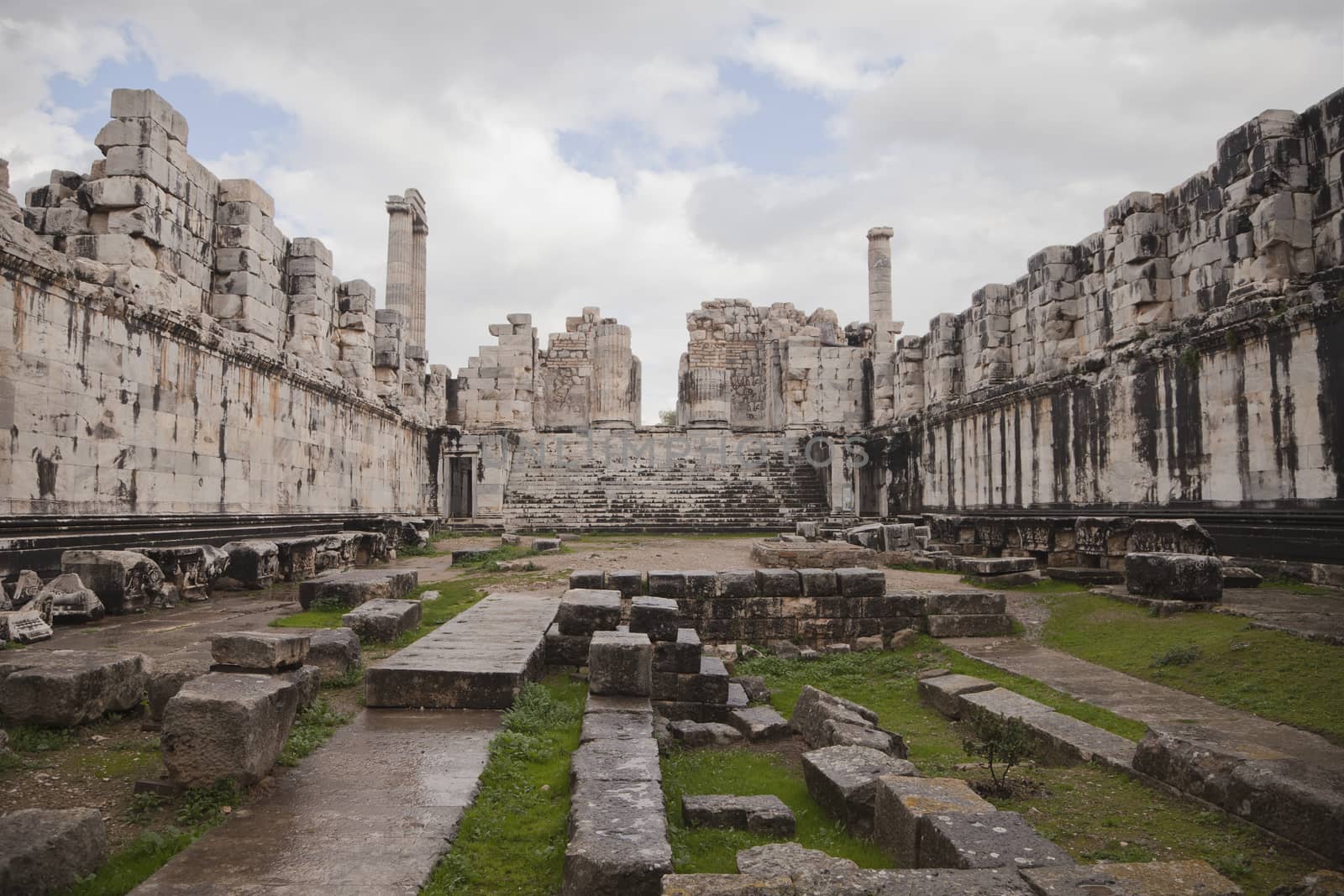 Ruins of ancient Apollo temple in Didyma, Turkey