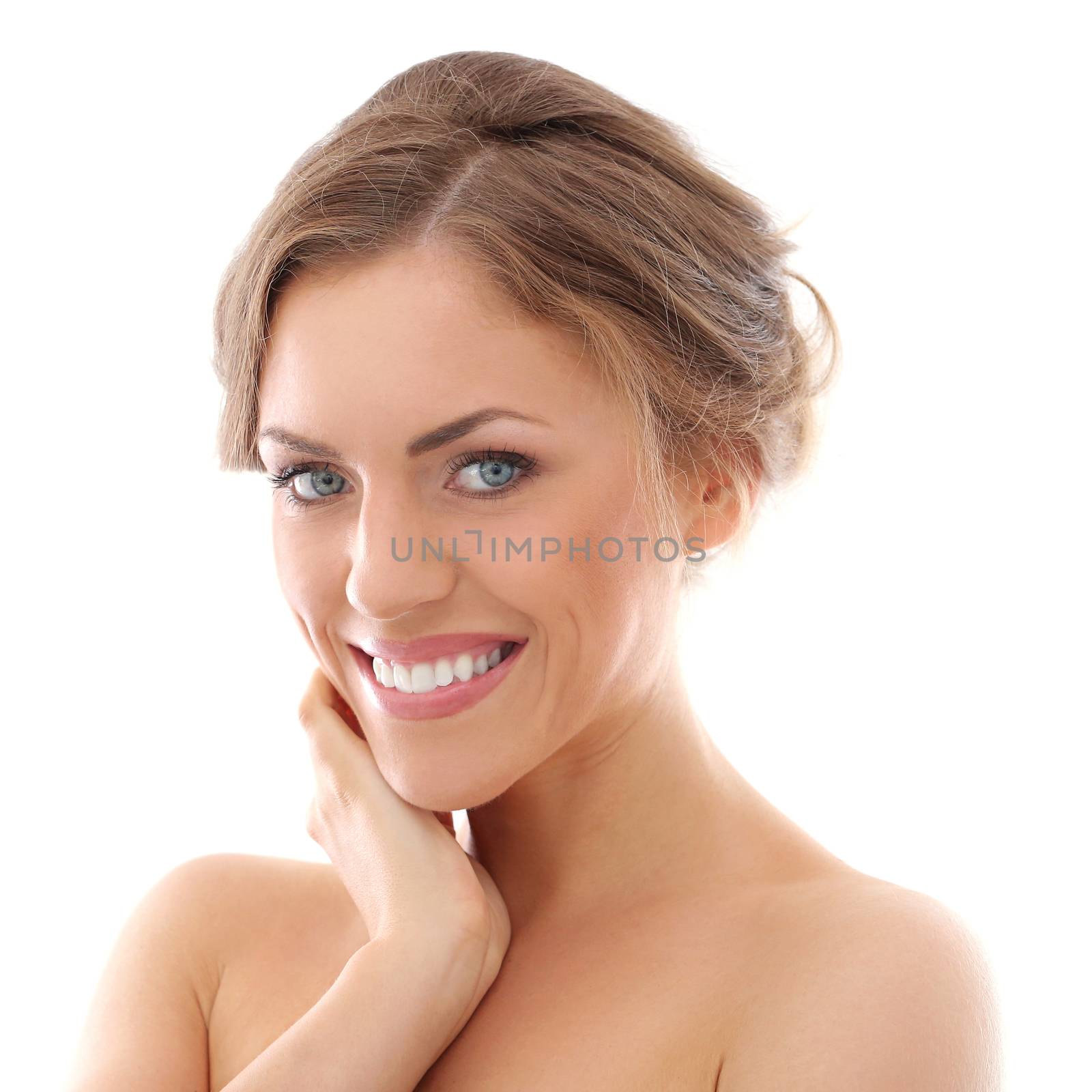 Attractive, beautiful woman with wide smile