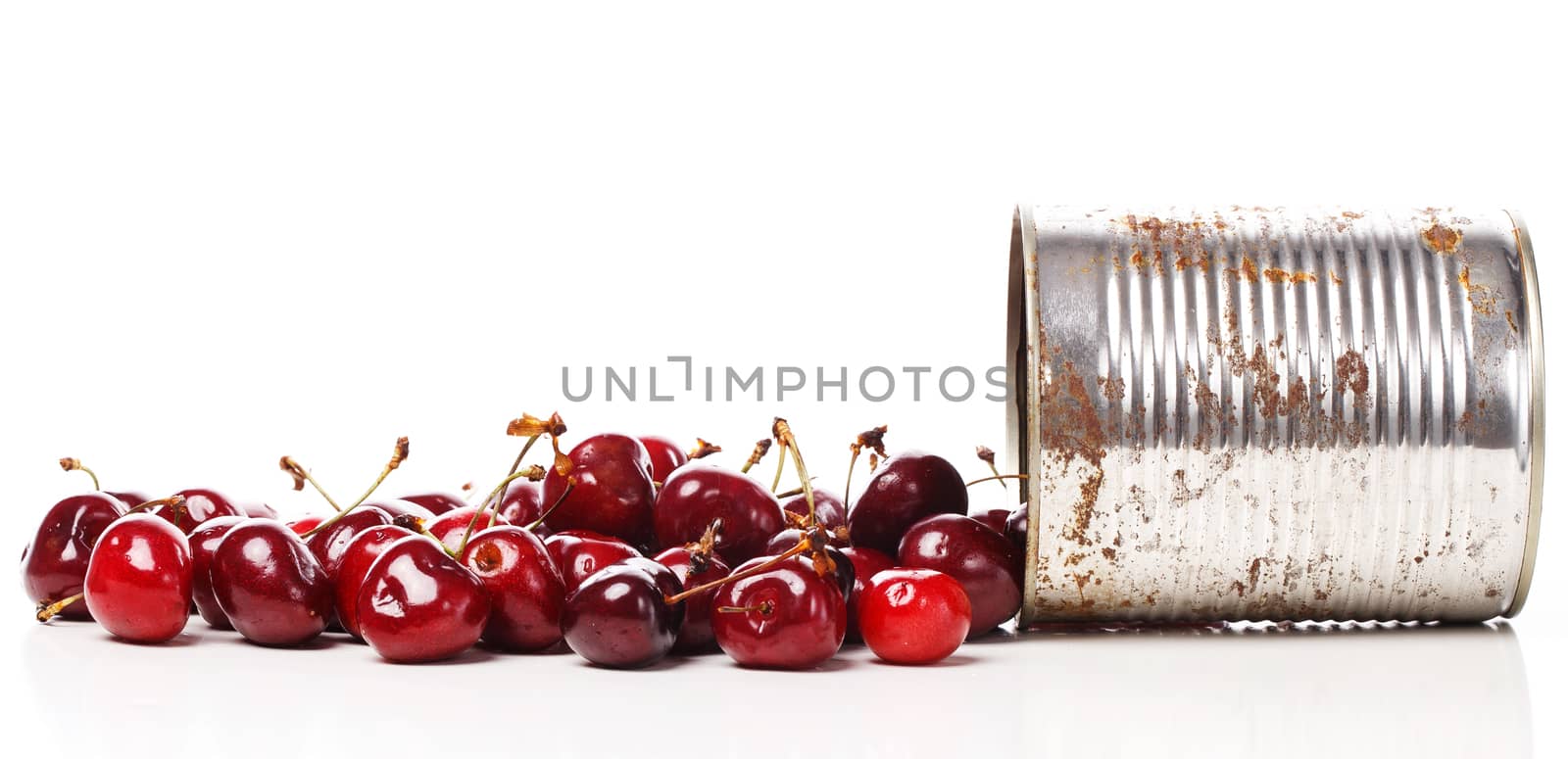 Food, berries. Cherry on the table