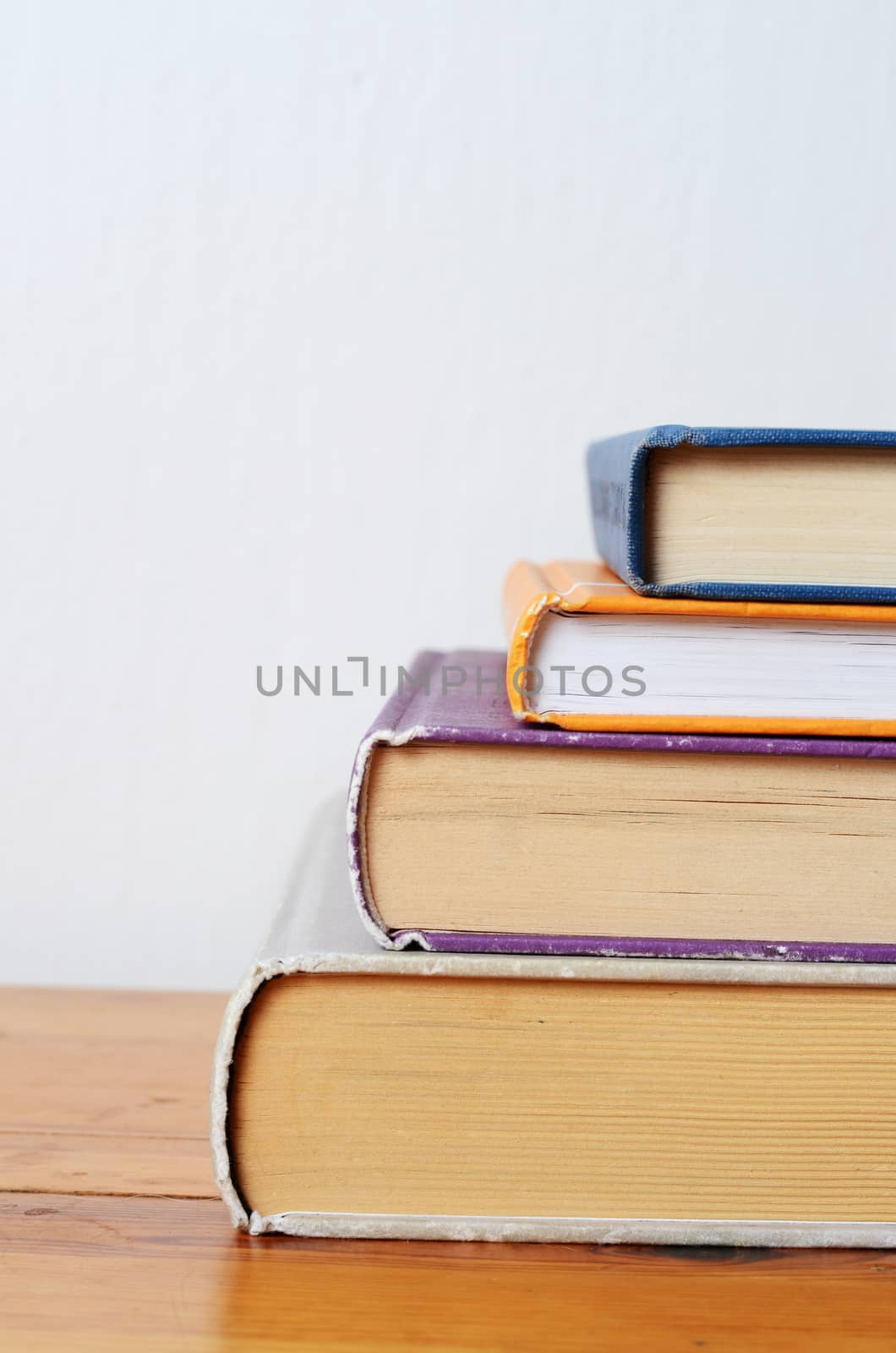 stack of books with space for your text