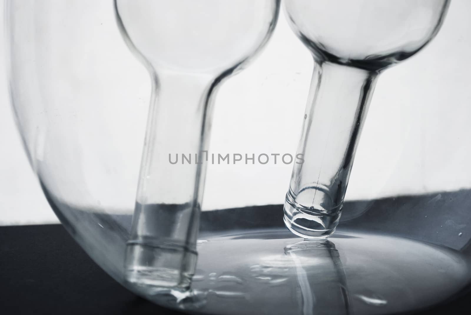  glass bottles