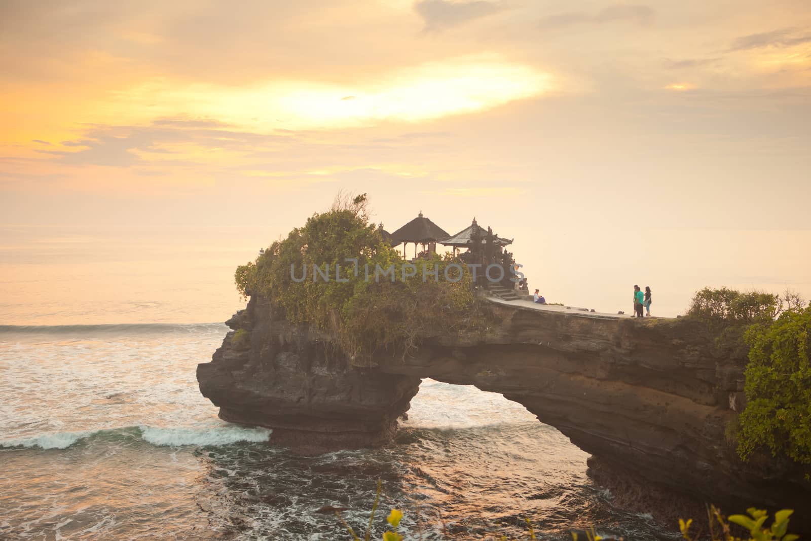 Tanah Lot Temple on Sunset in Bali Island Indonesia