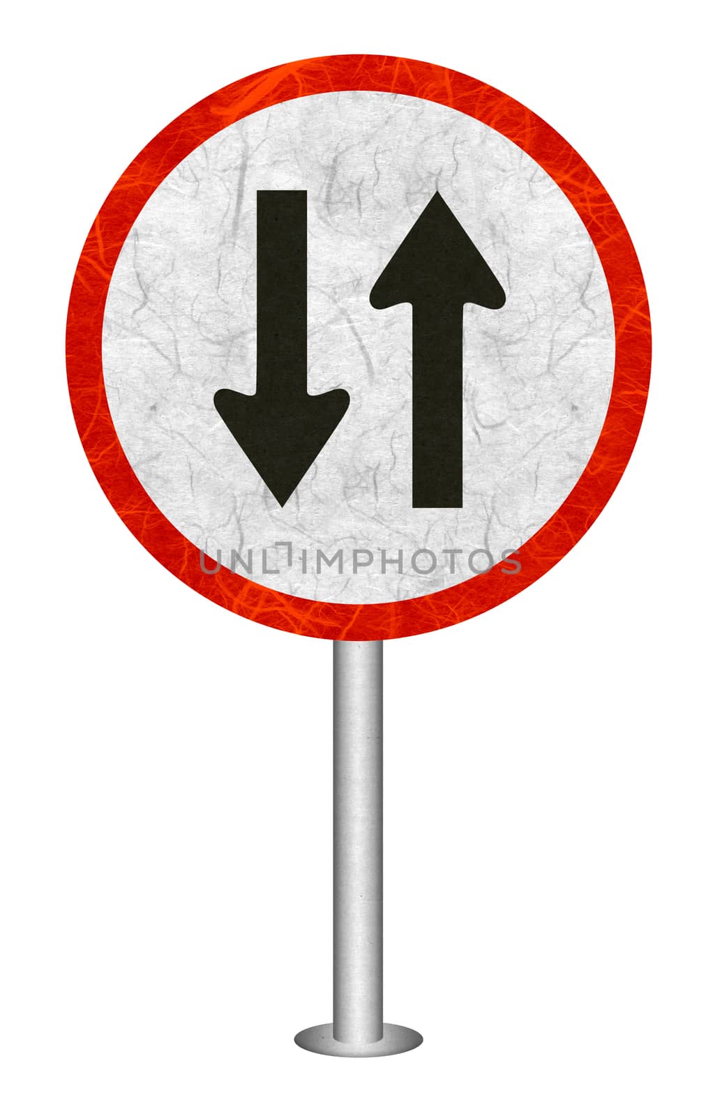 Traffic sign recycled paper  by thanarat27