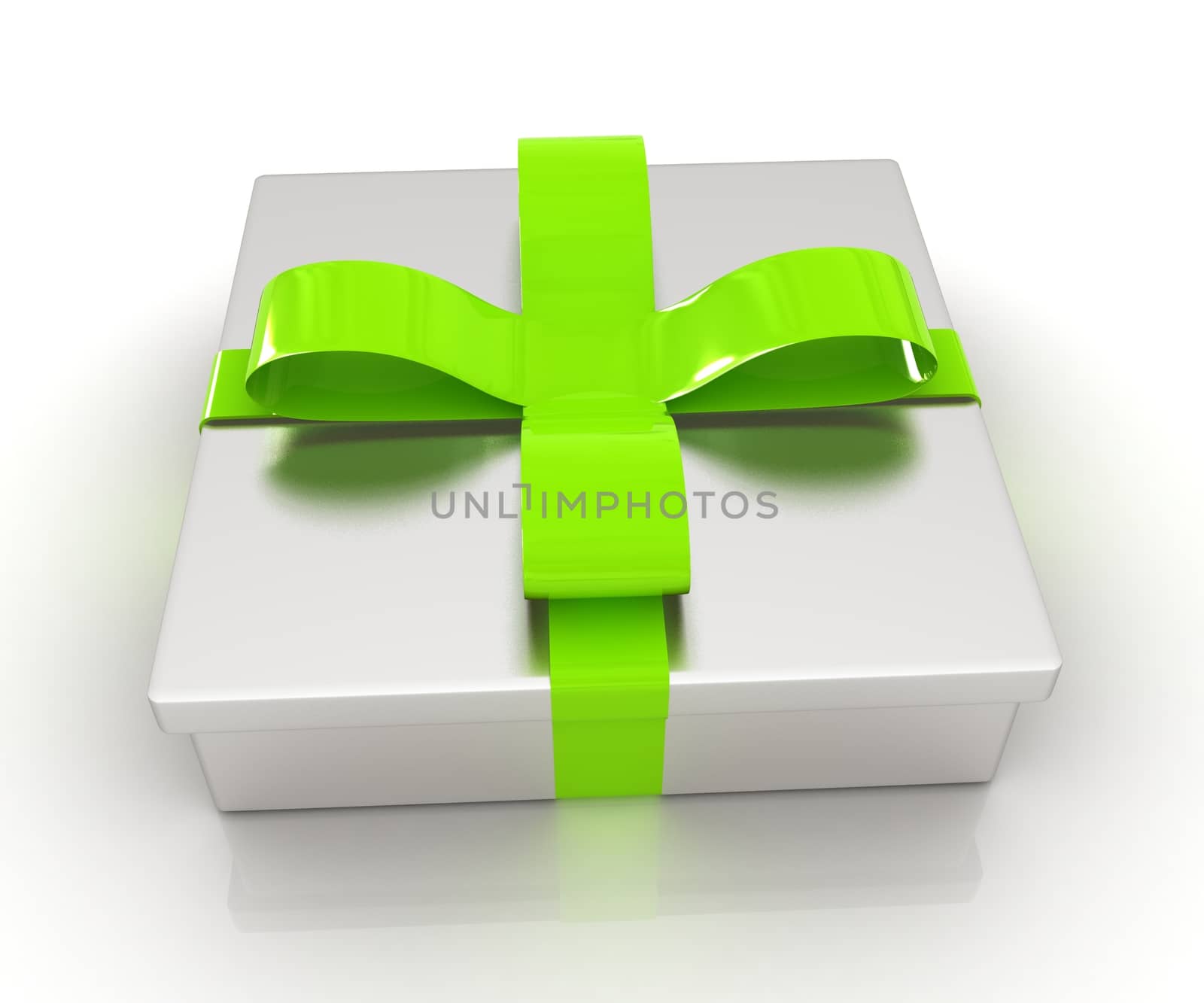 Gifts with ribbon on a white background 