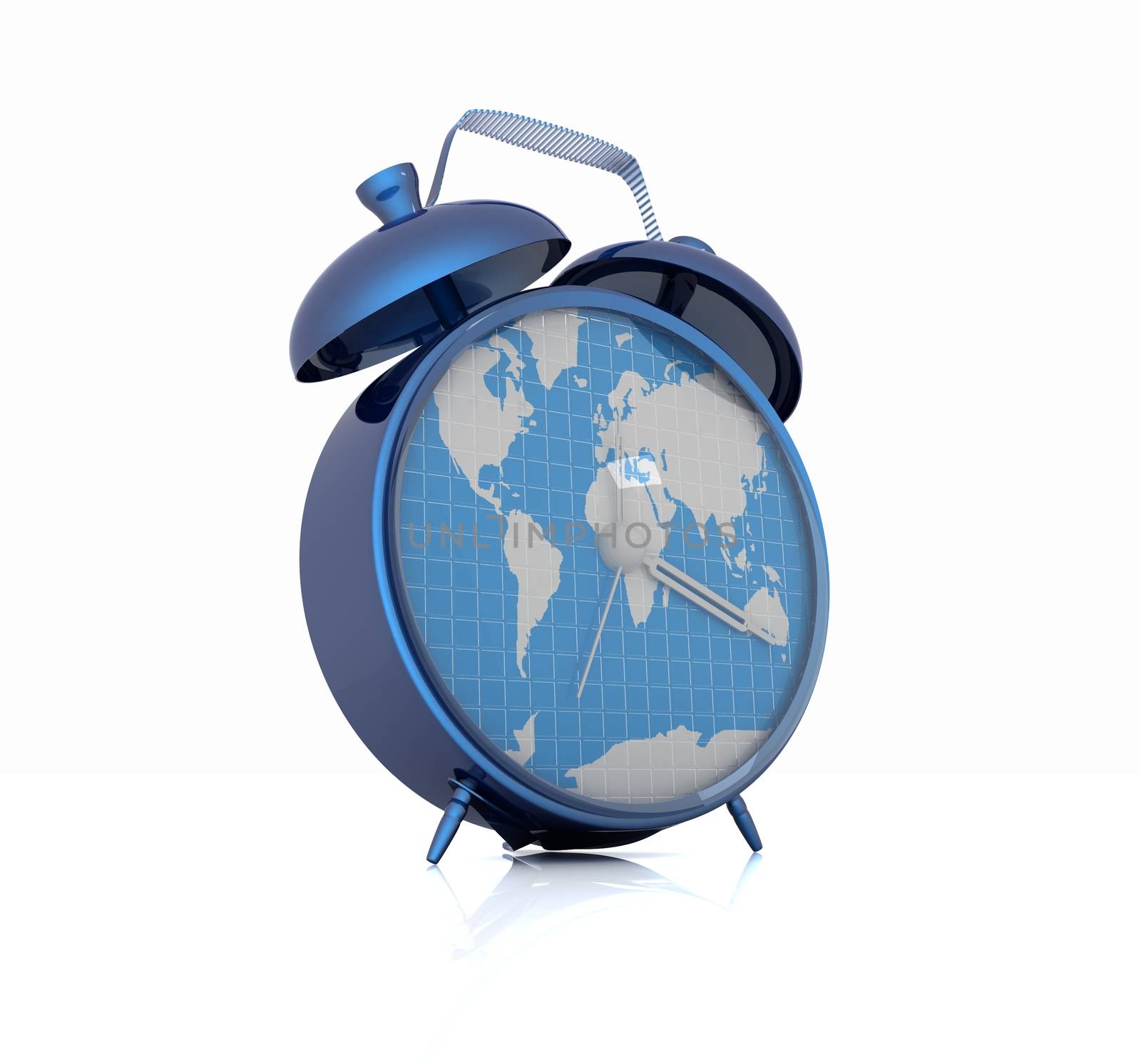 Clock of world map