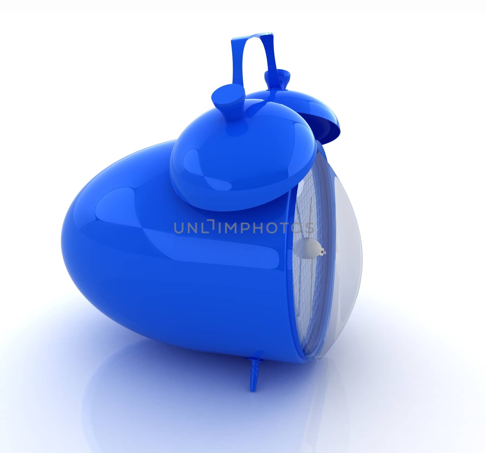 alarm clock 3d illustration isolated on white 