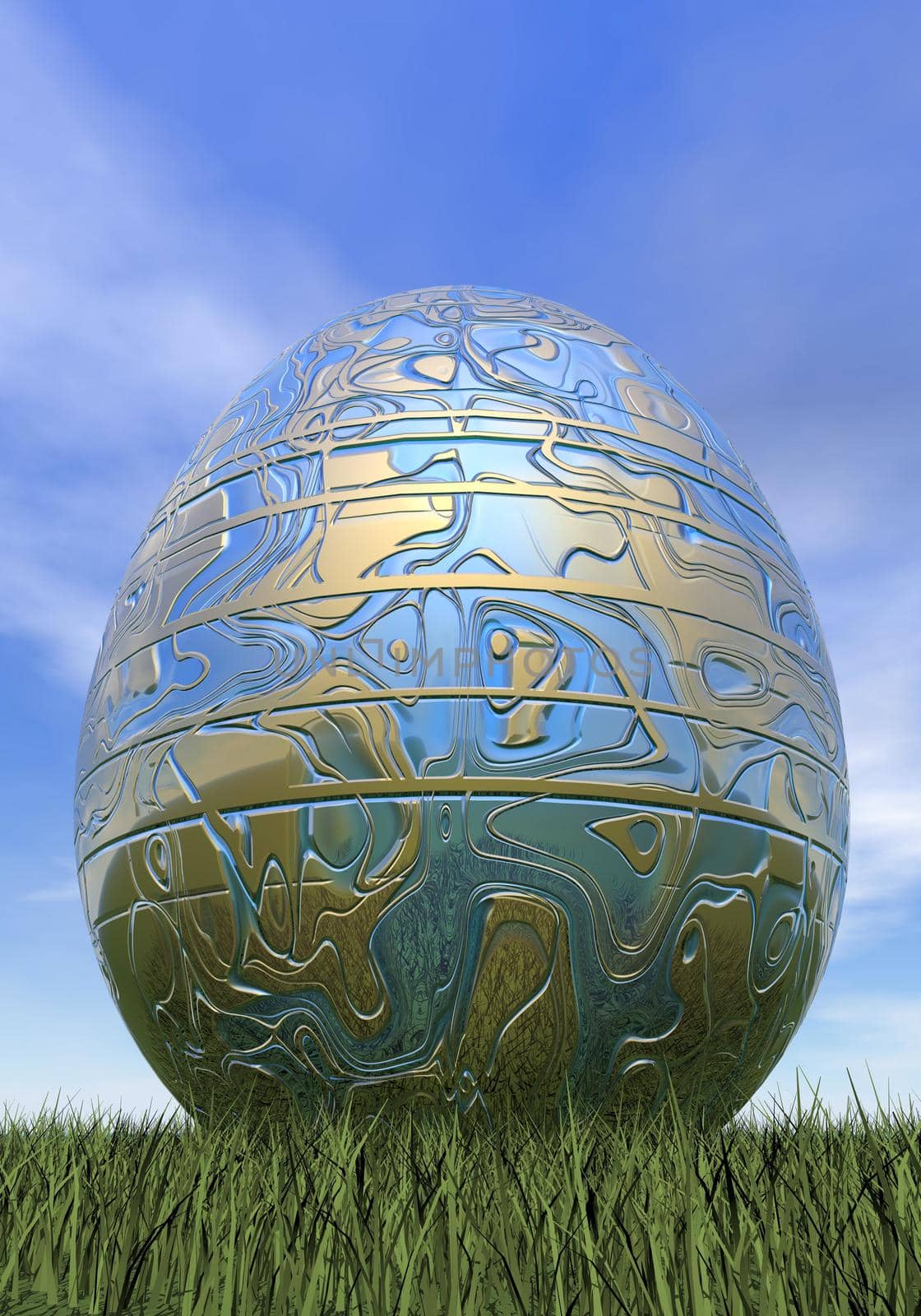 Easter egg - 3D render by Elenaphotos21