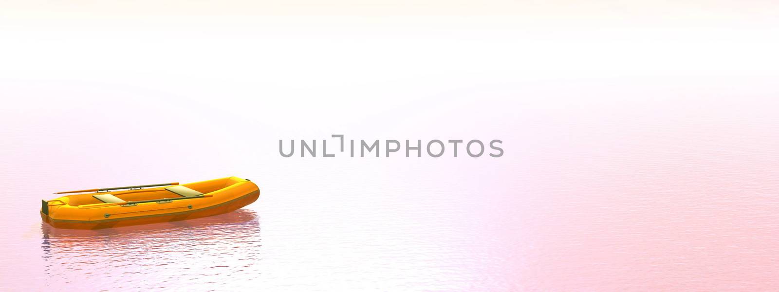 Inflatable boat - 3D render by Elenaphotos21