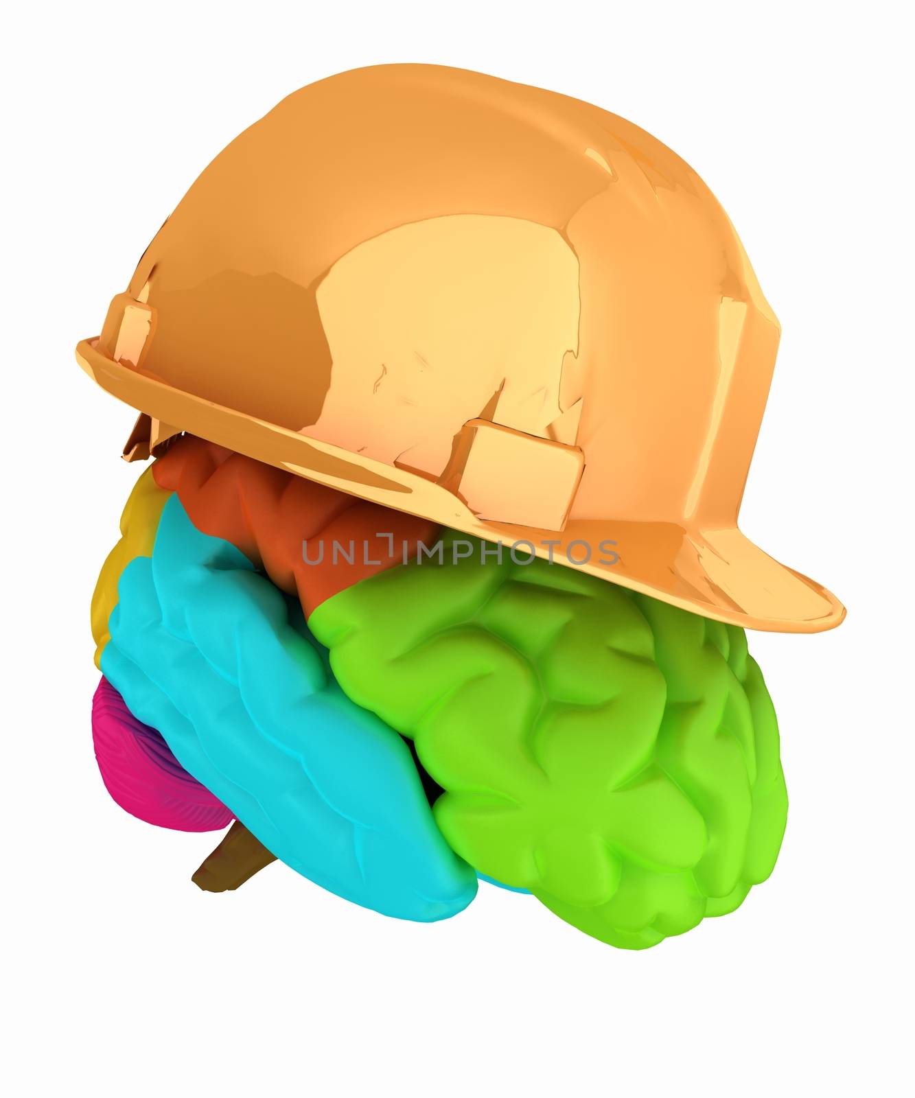 hard hat on brain by Guru3D