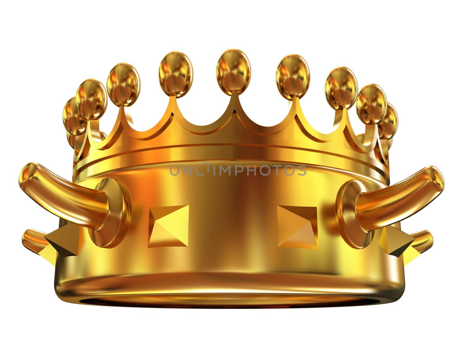 Gold crown isolated on white background  by Guru3D