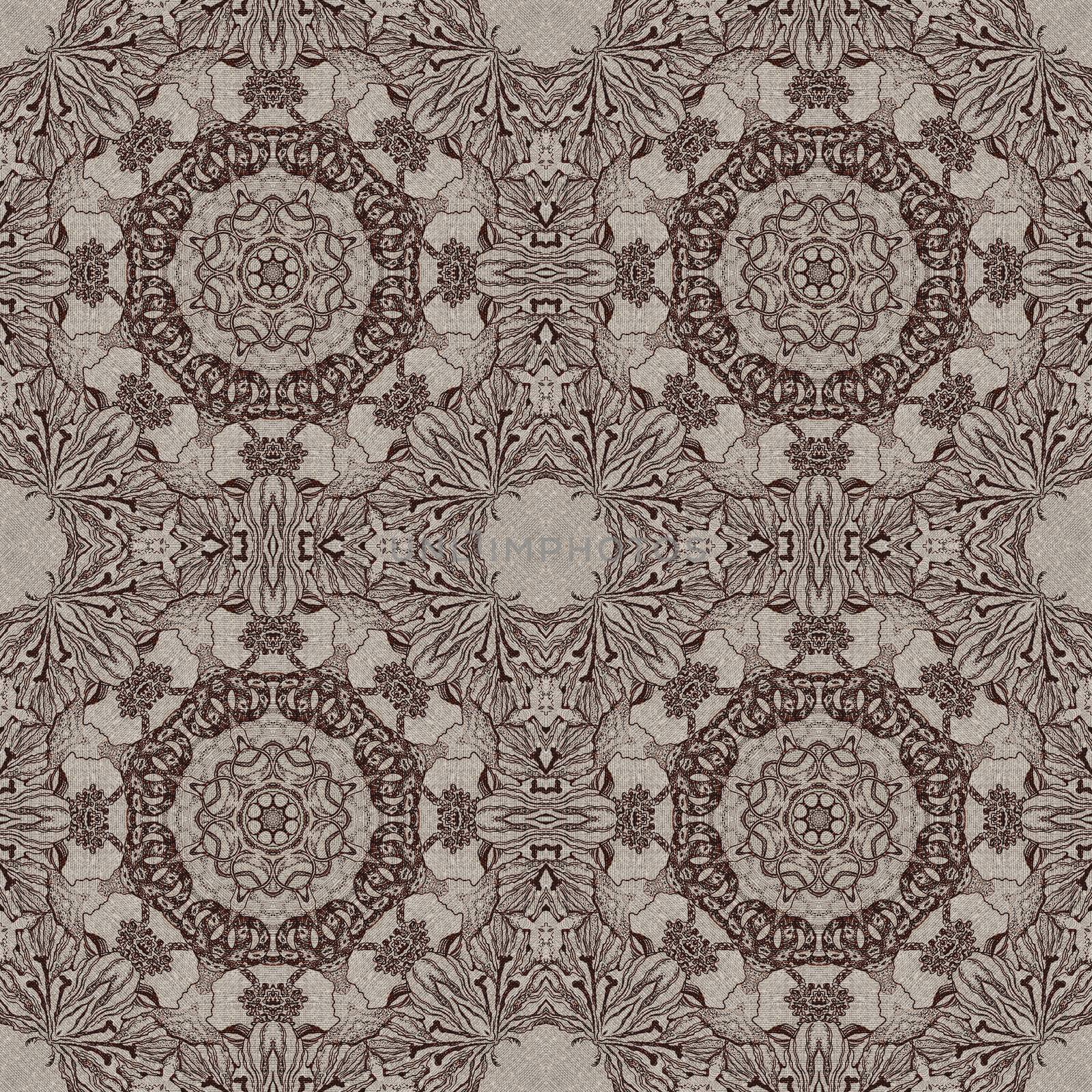 Seamless graphic pattern on canvas by alexcoolok