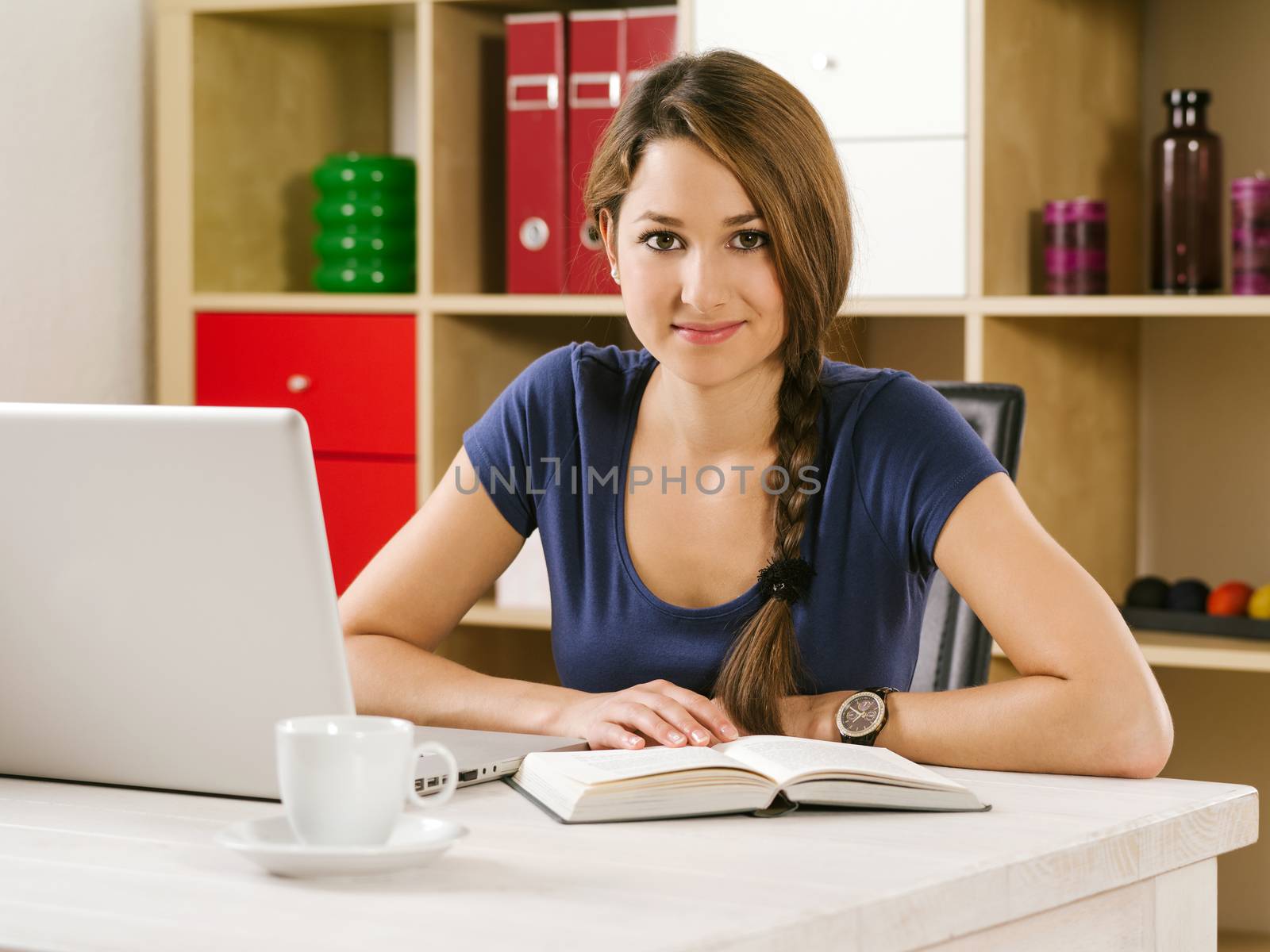 Student studying in front of laptop by sumners