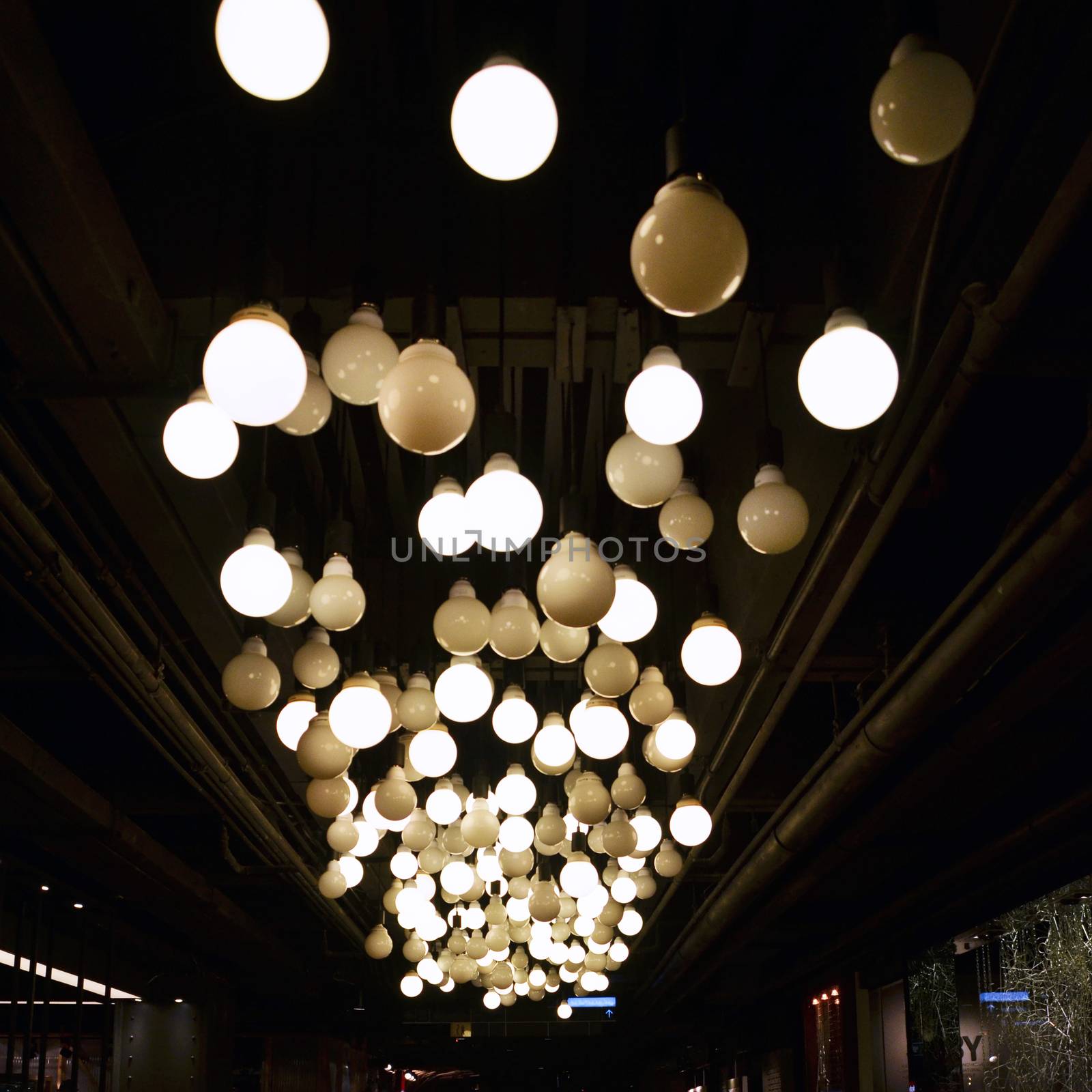 lamps decorated on ceiling  by siraanamwong