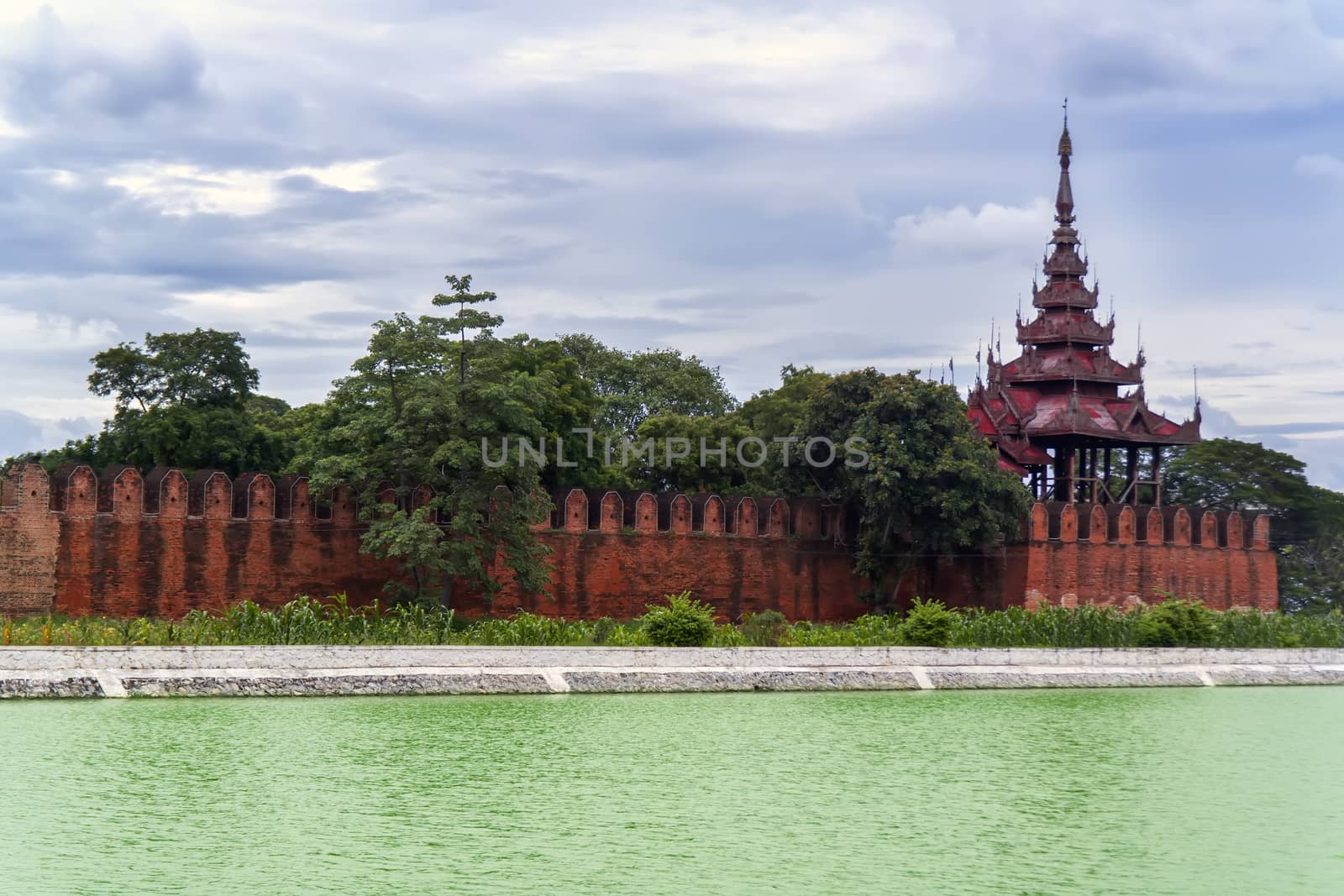 Bastion of Mandalay Palace by Day. by GNNick