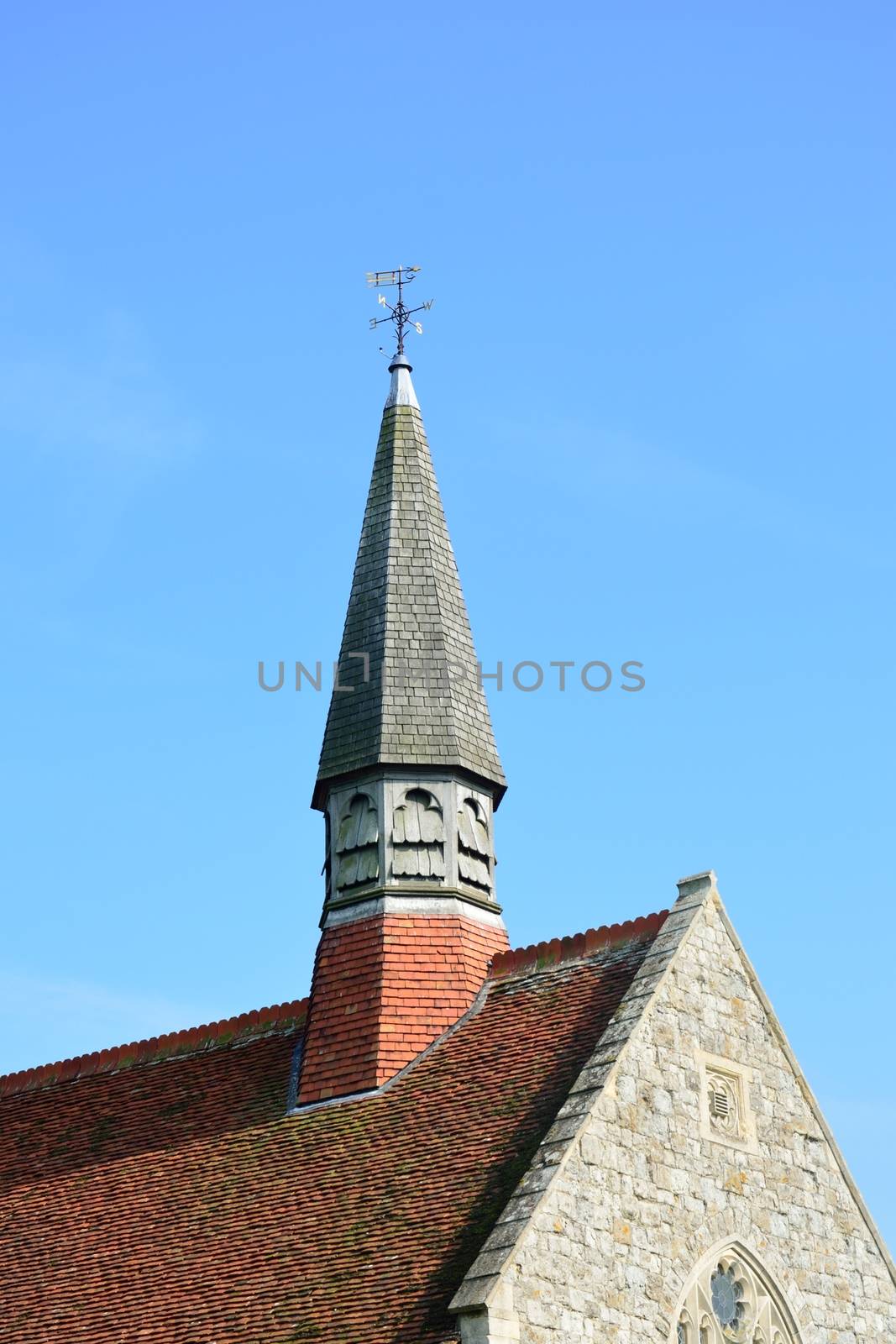 church roof and tower